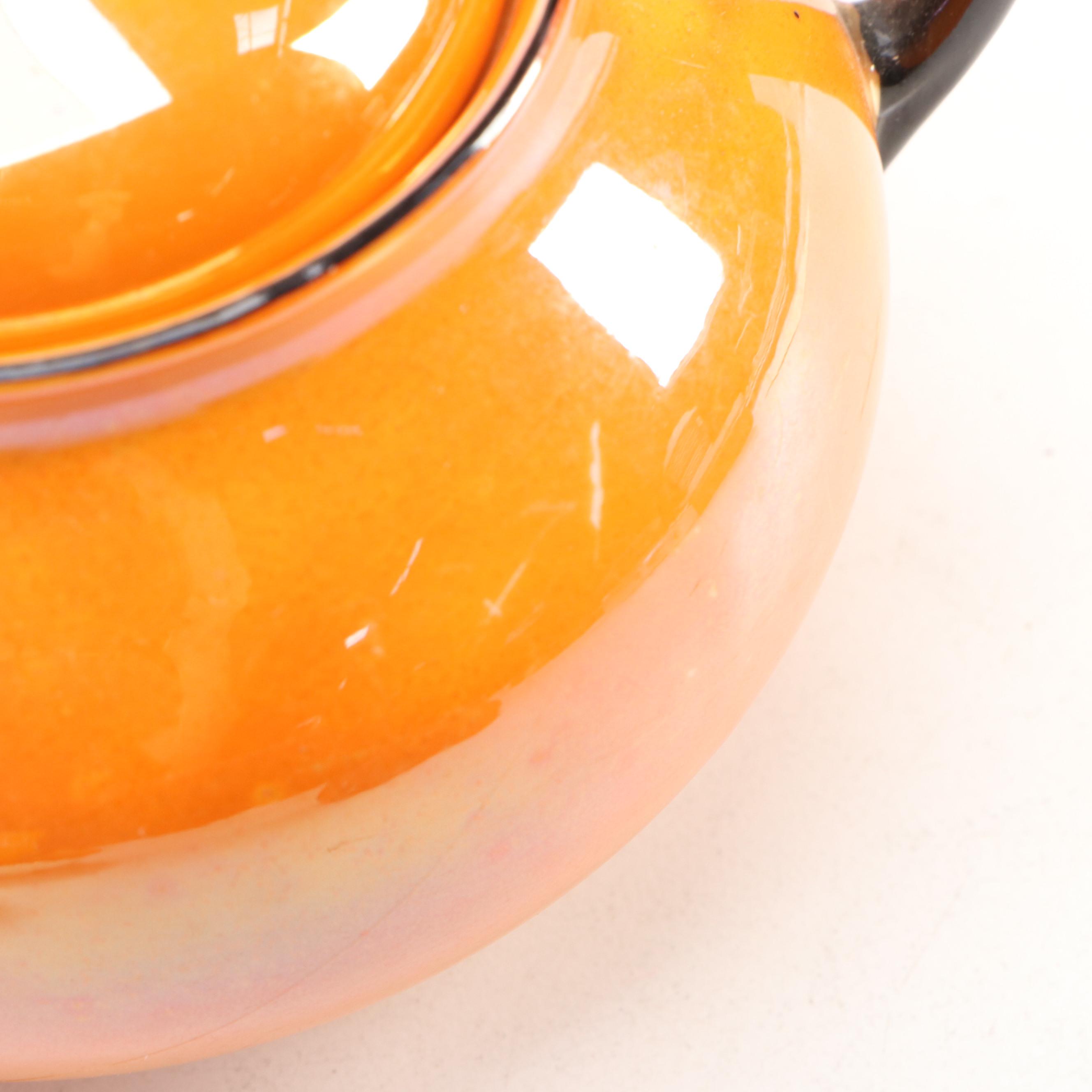 Rudolph Wachter Art Deco Orange Tea Set with Other Laurel Lusterware