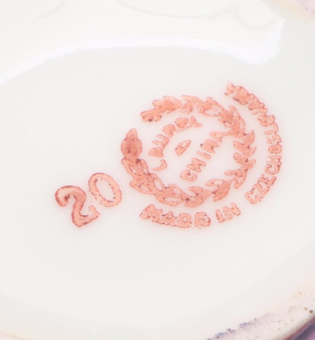 Rudolph Wachter Art Deco Orange Tea Set with Other Laurel Lusterware