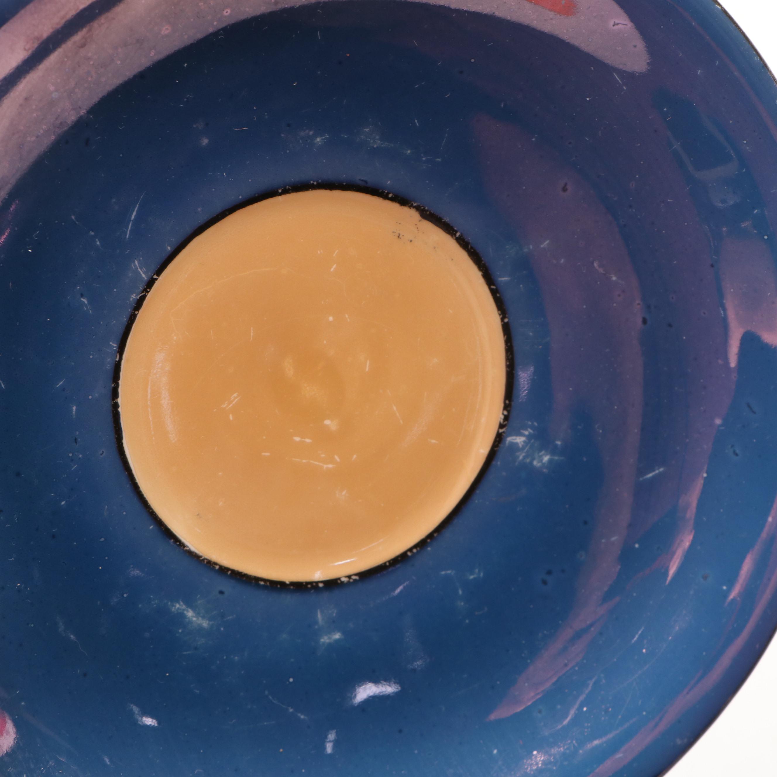 Rudolph Wachter Art Deco Orange Tea Set with Other Laurel Lusterware