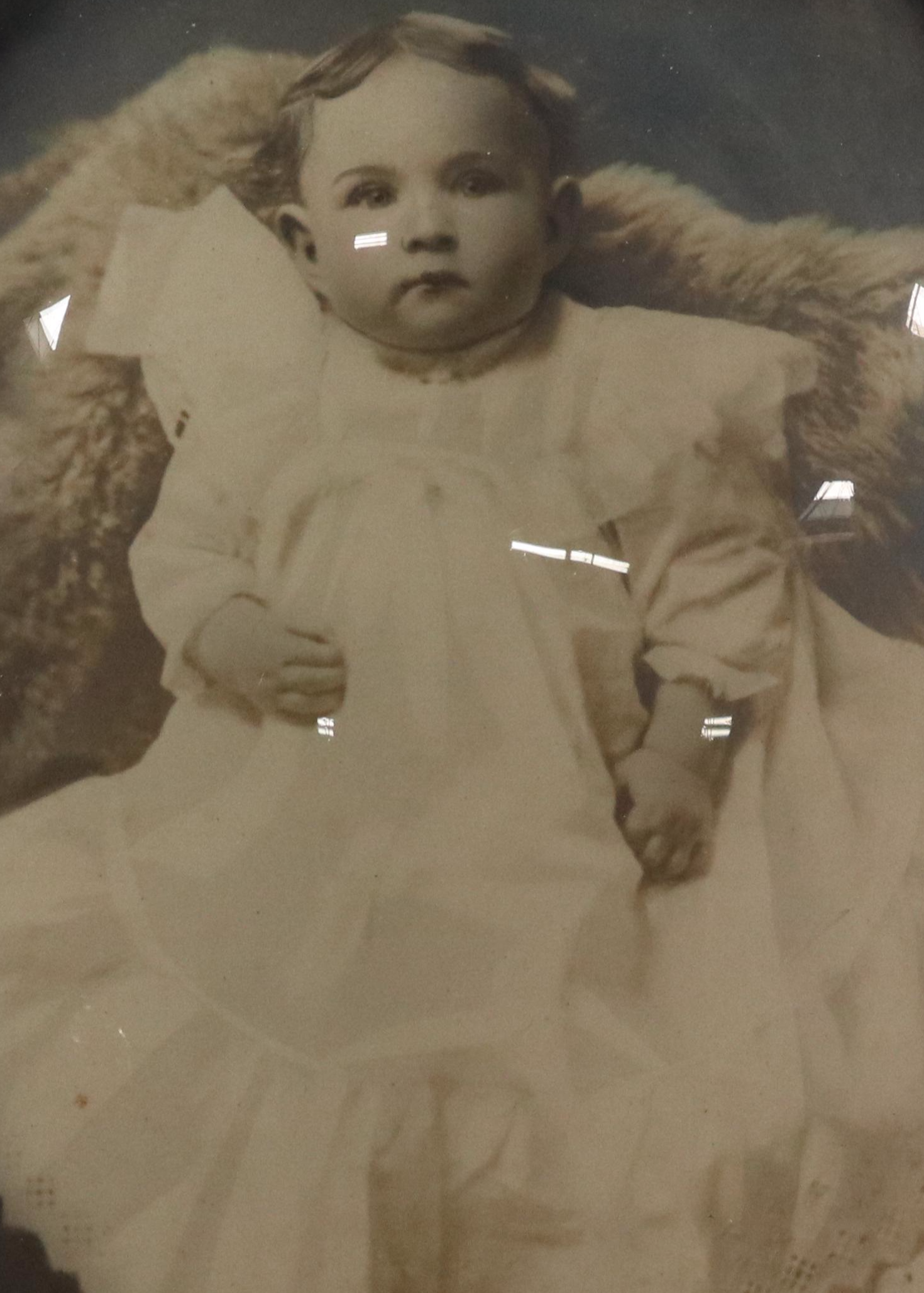 Silver Gelatin of Infant in White Dress, Late 19th / 20th Century