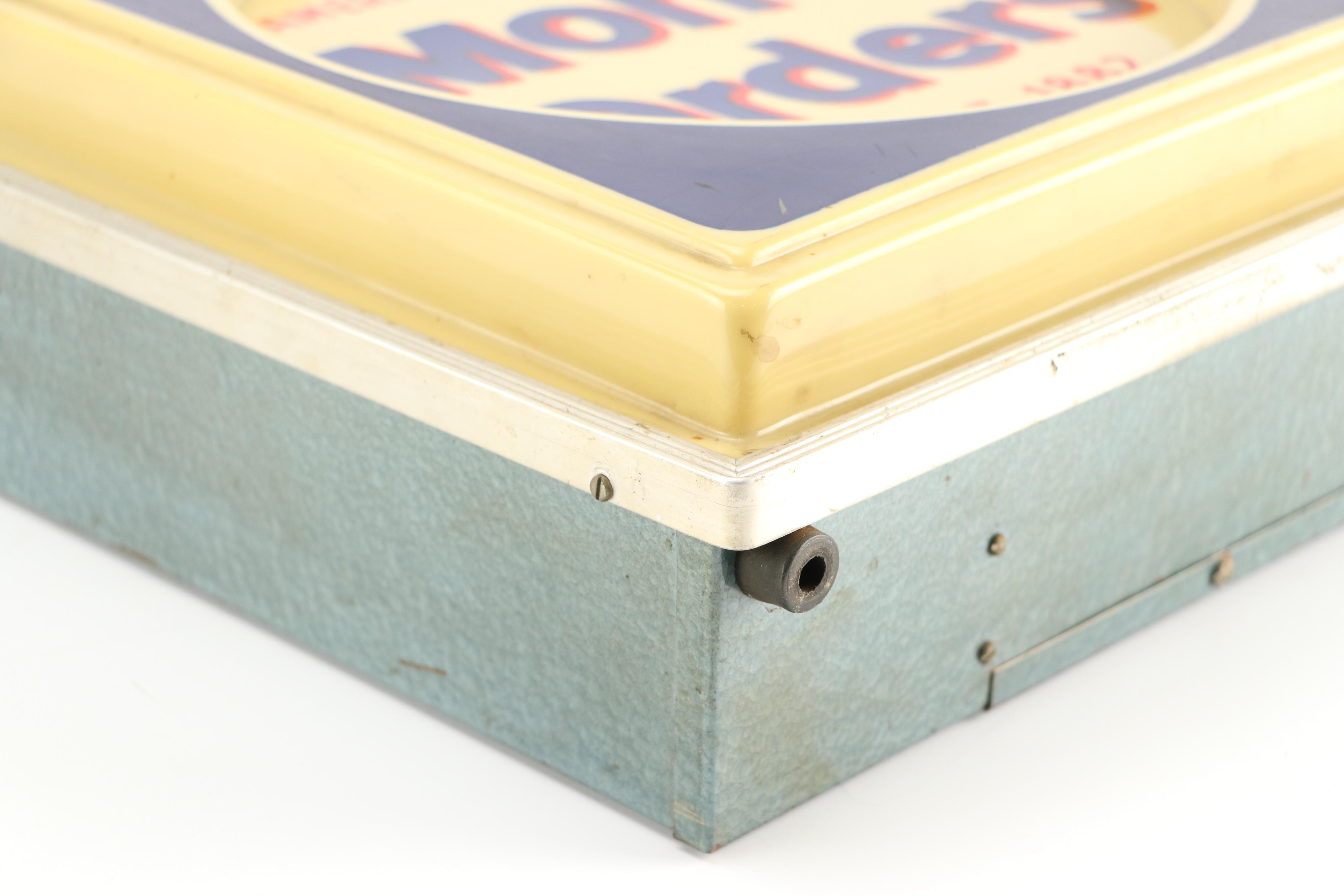 American Express Money Orders Advertising Clock, 1957