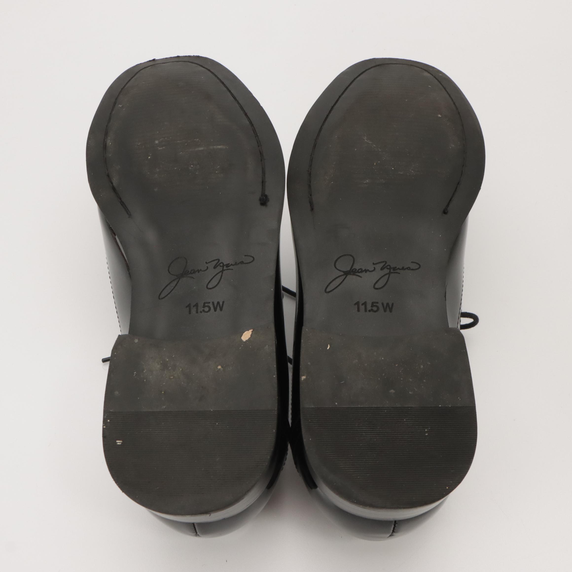 Men's Jean Yves Wingtip Oxford Shoes in Black and White Patent Leather