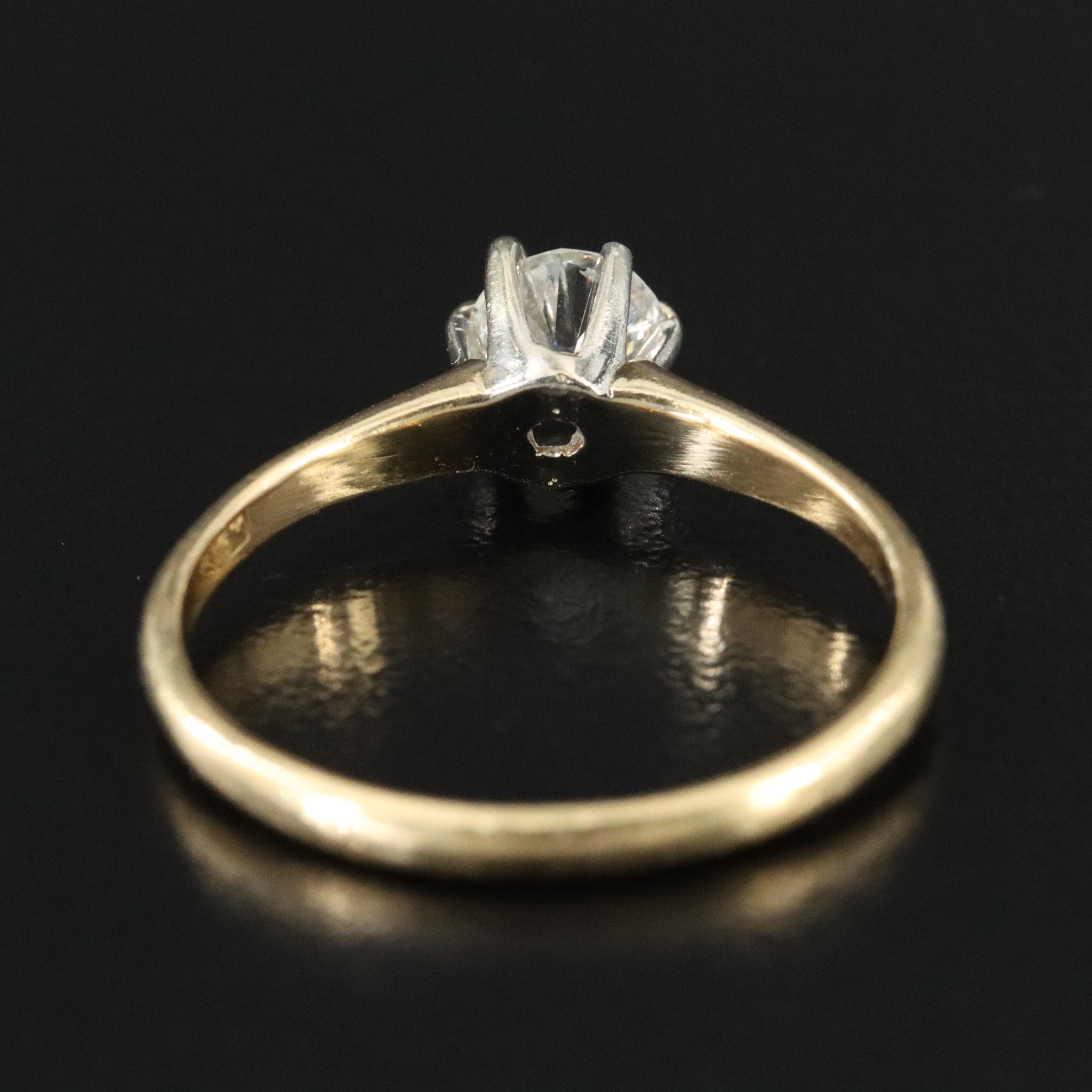 18K 0.61 CT Diamond Solitaire Ring