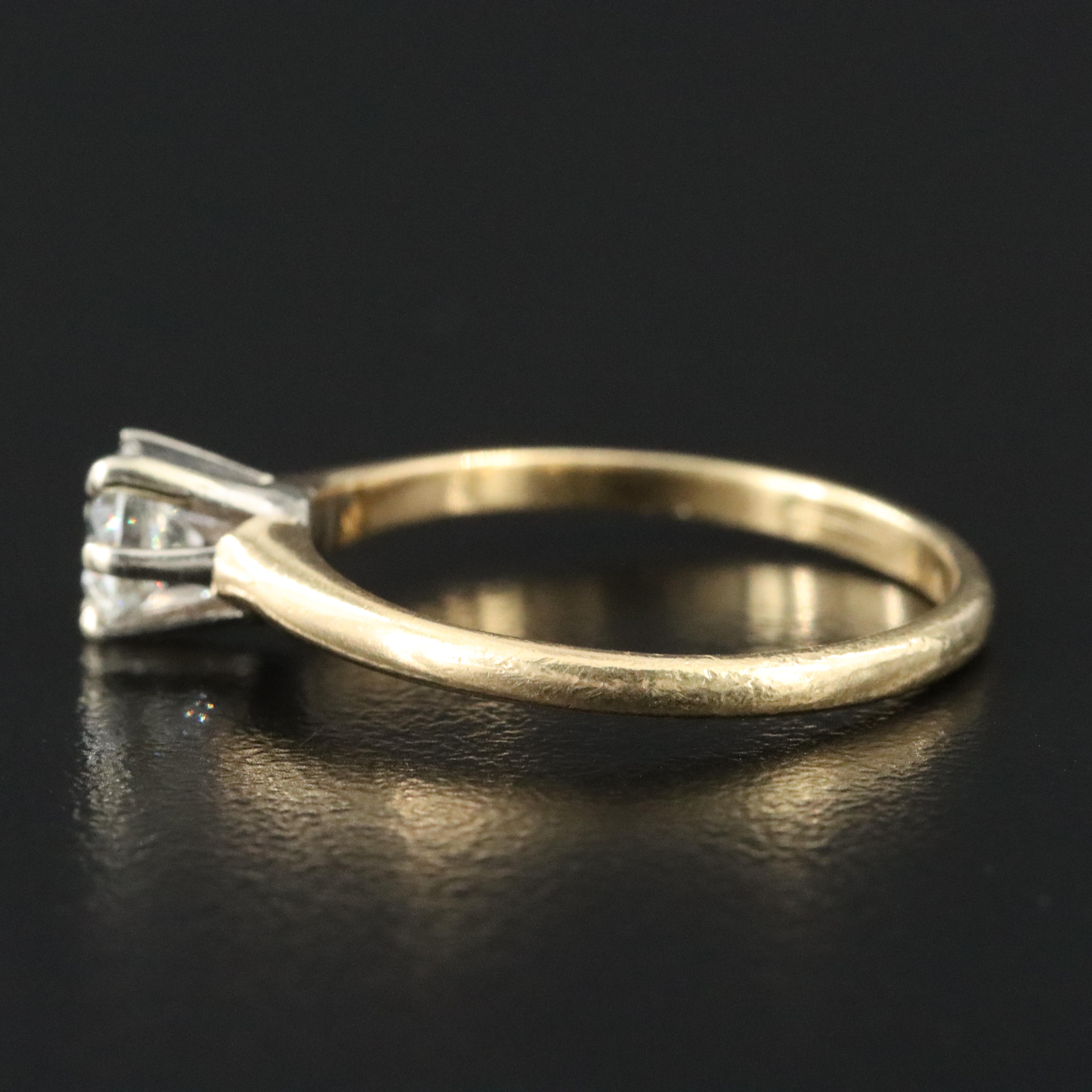 18K 0.61 CT Diamond Solitaire Ring