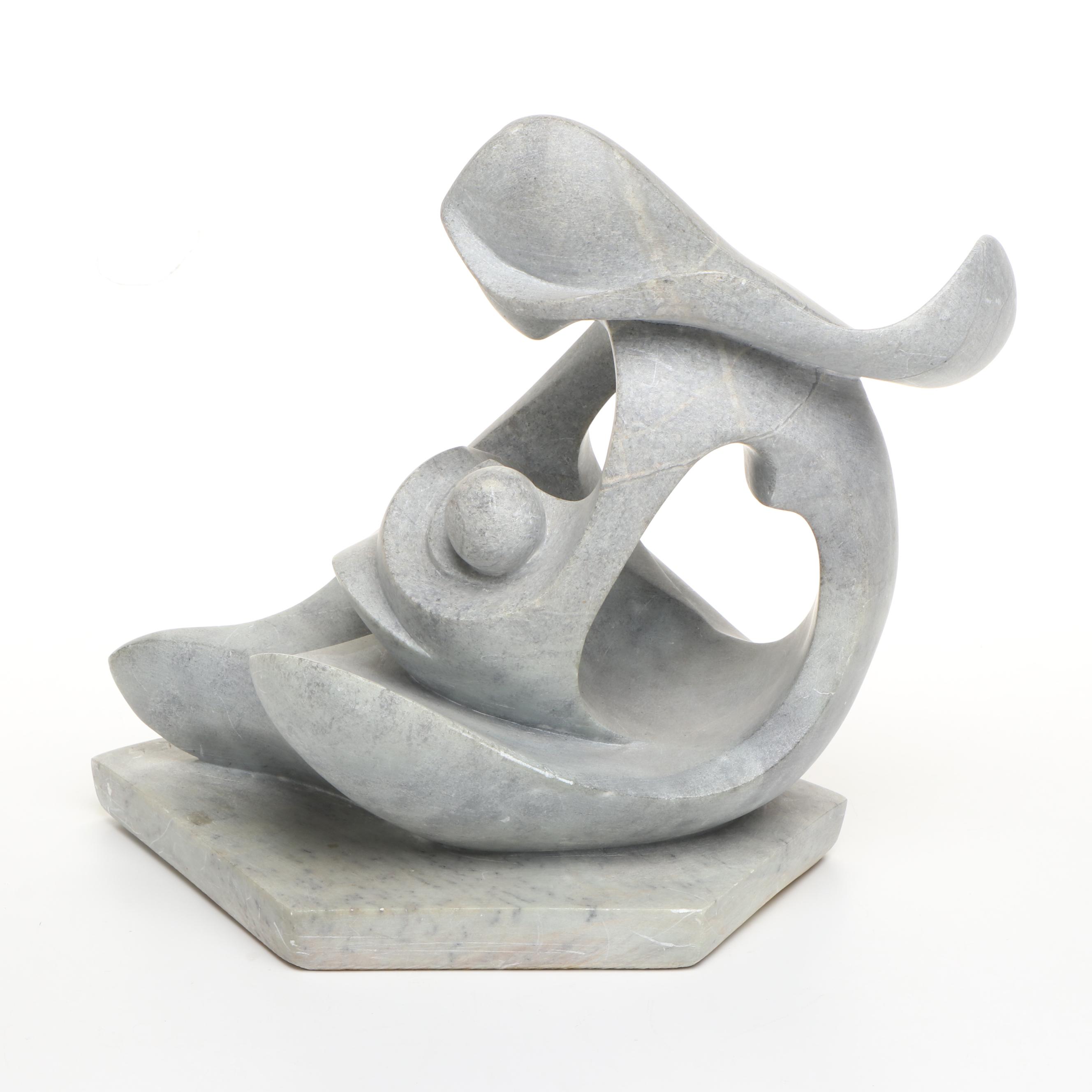 Loures Handmade Soapstone Carving of Mother and Child