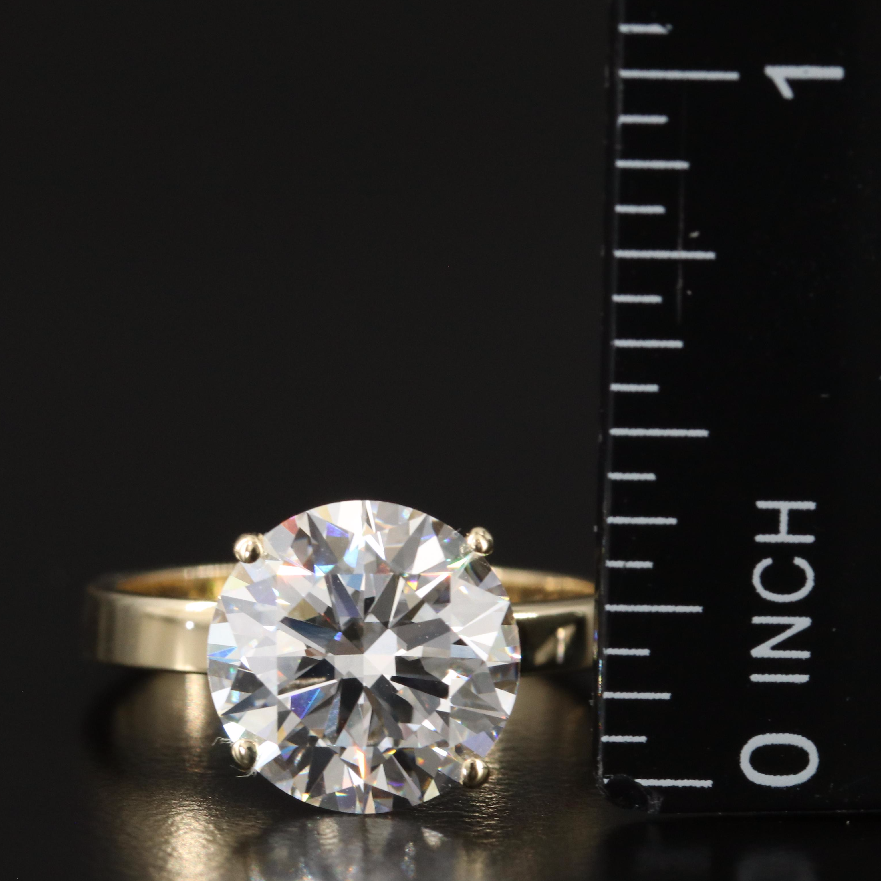 14K 5.01 CT Lab Grown Diamond Solitaire Ring with IGI Report