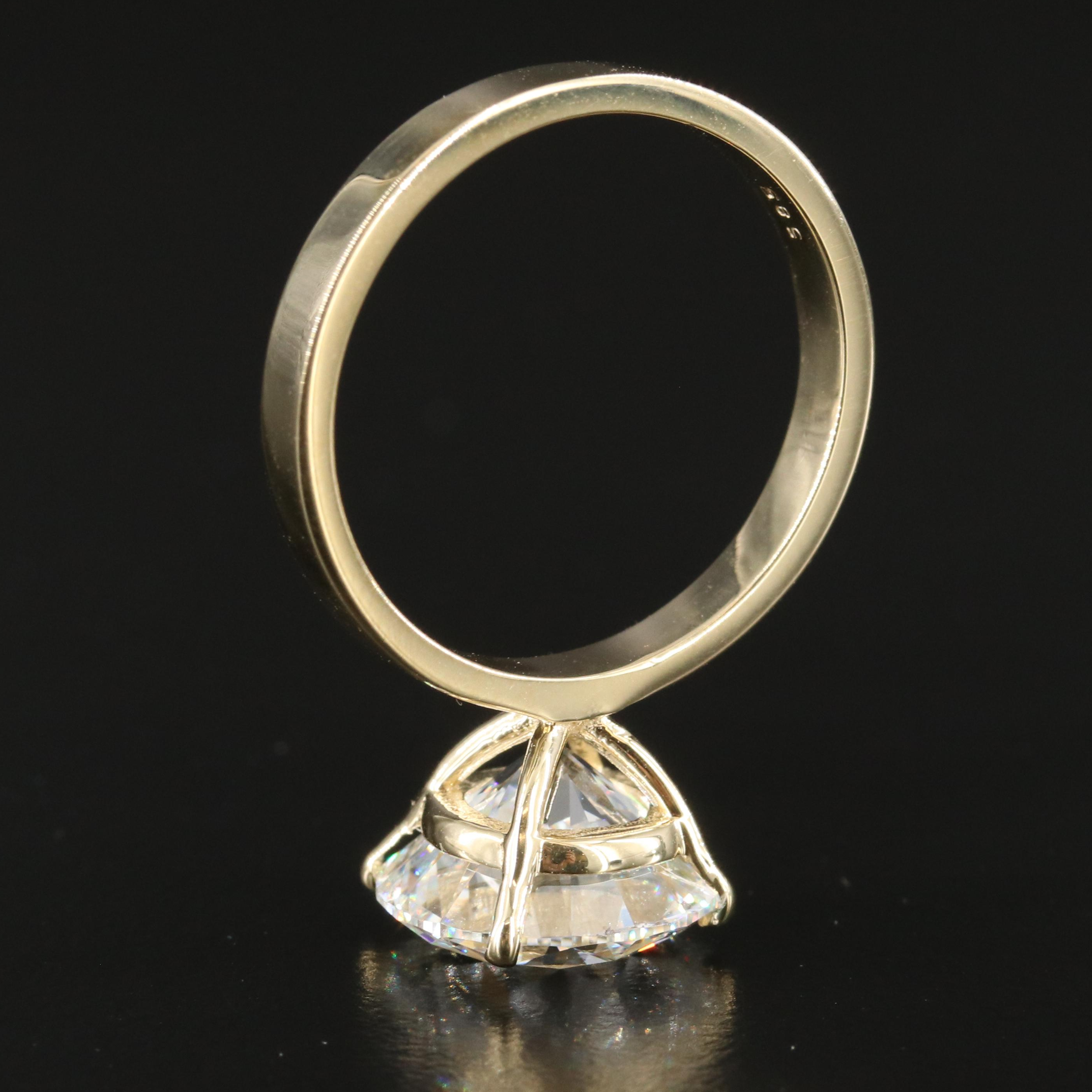14K 5.01 CT Lab Grown Diamond Solitaire Ring with IGI Report