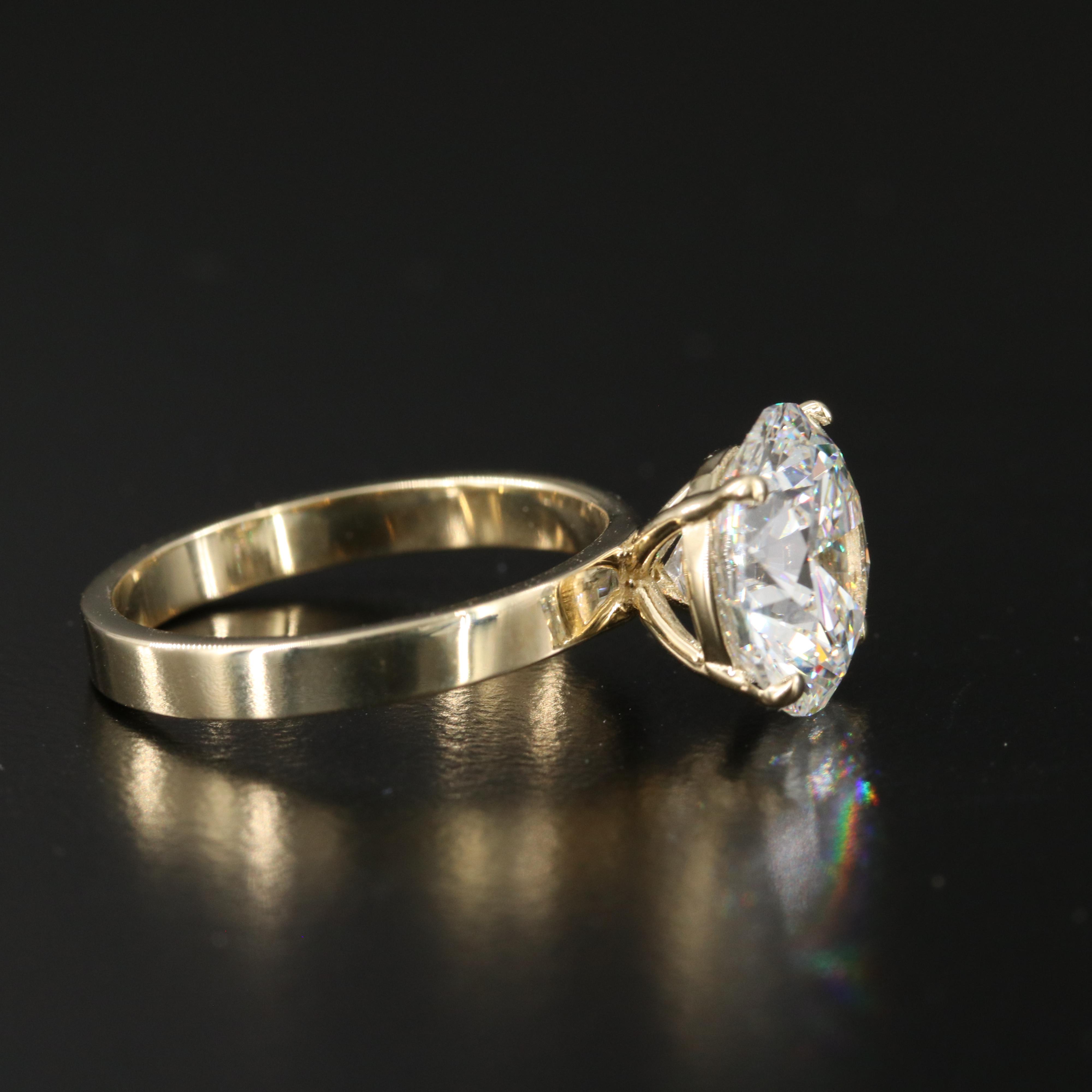 14K 5.01 CT Lab Grown Diamond Solitaire Ring with IGI Report