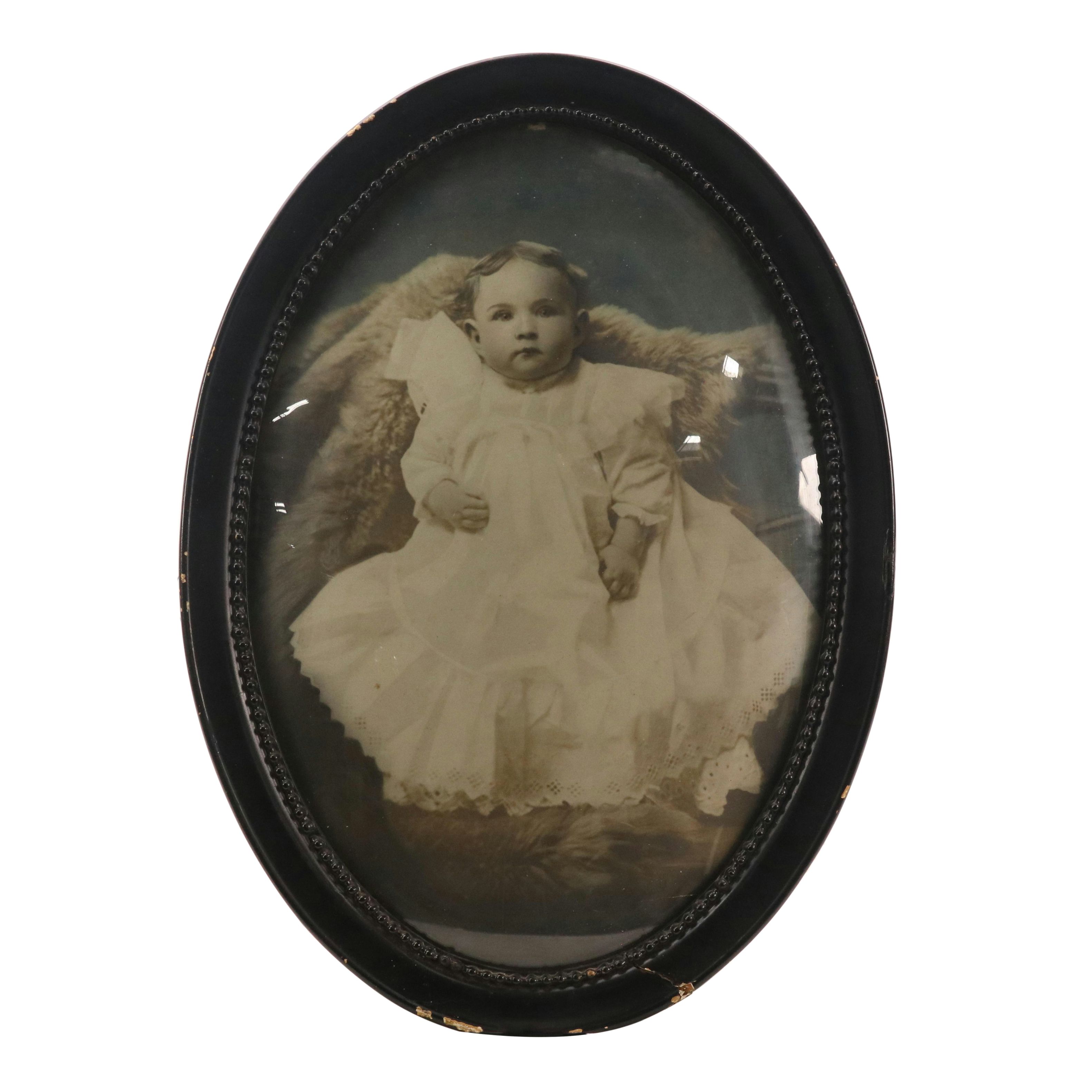 Silver Gelatin of Infant in White Dress, Late 19th / 20th Century