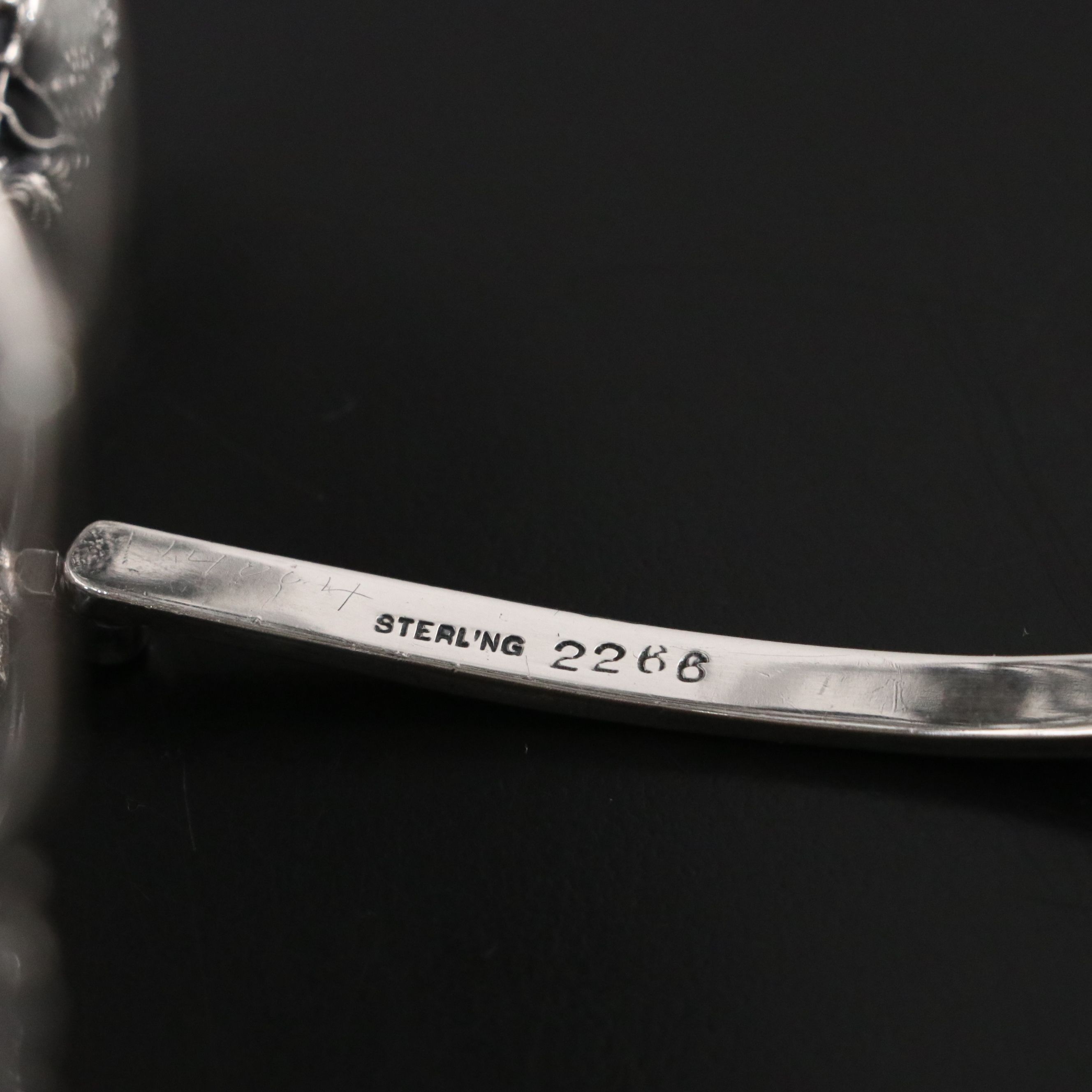 Sterling Silver Cupid and Grapes Pierced Basket with French Travel Shrine