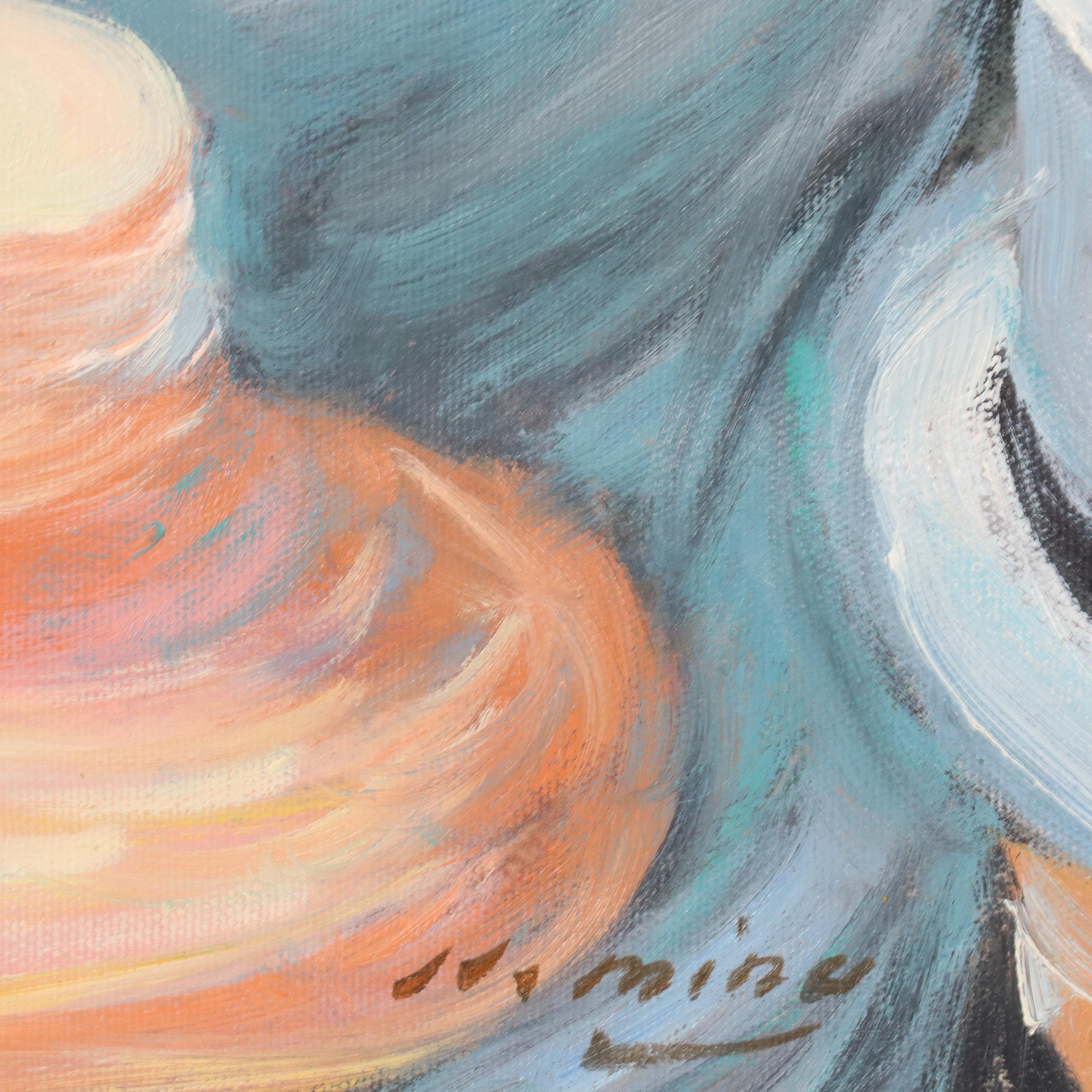 N. Ming Figural Oil Painting, 21st Century