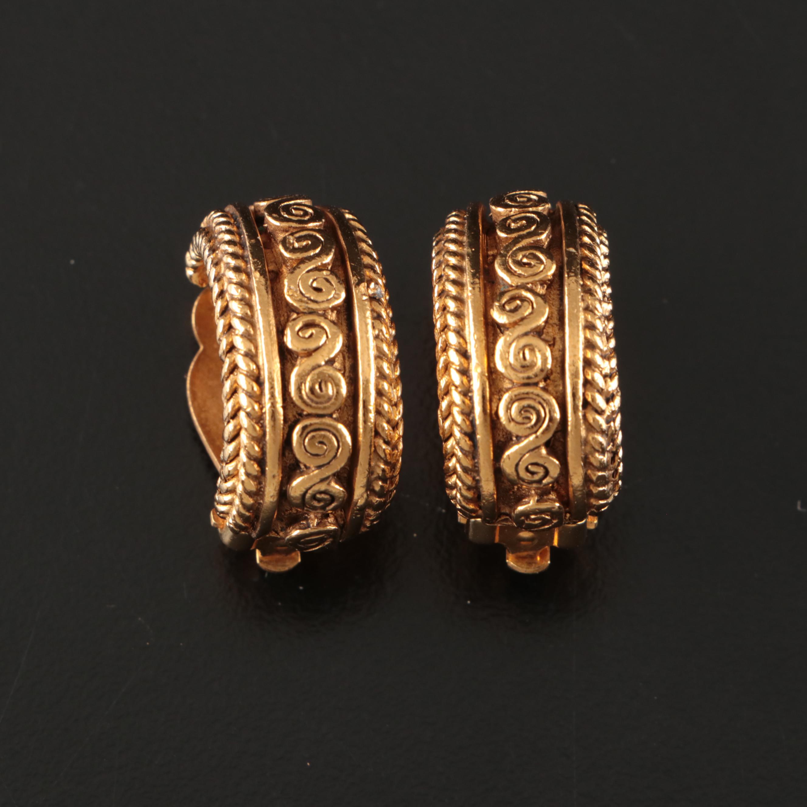 Chanel Demi-Hoop Clip Earrings