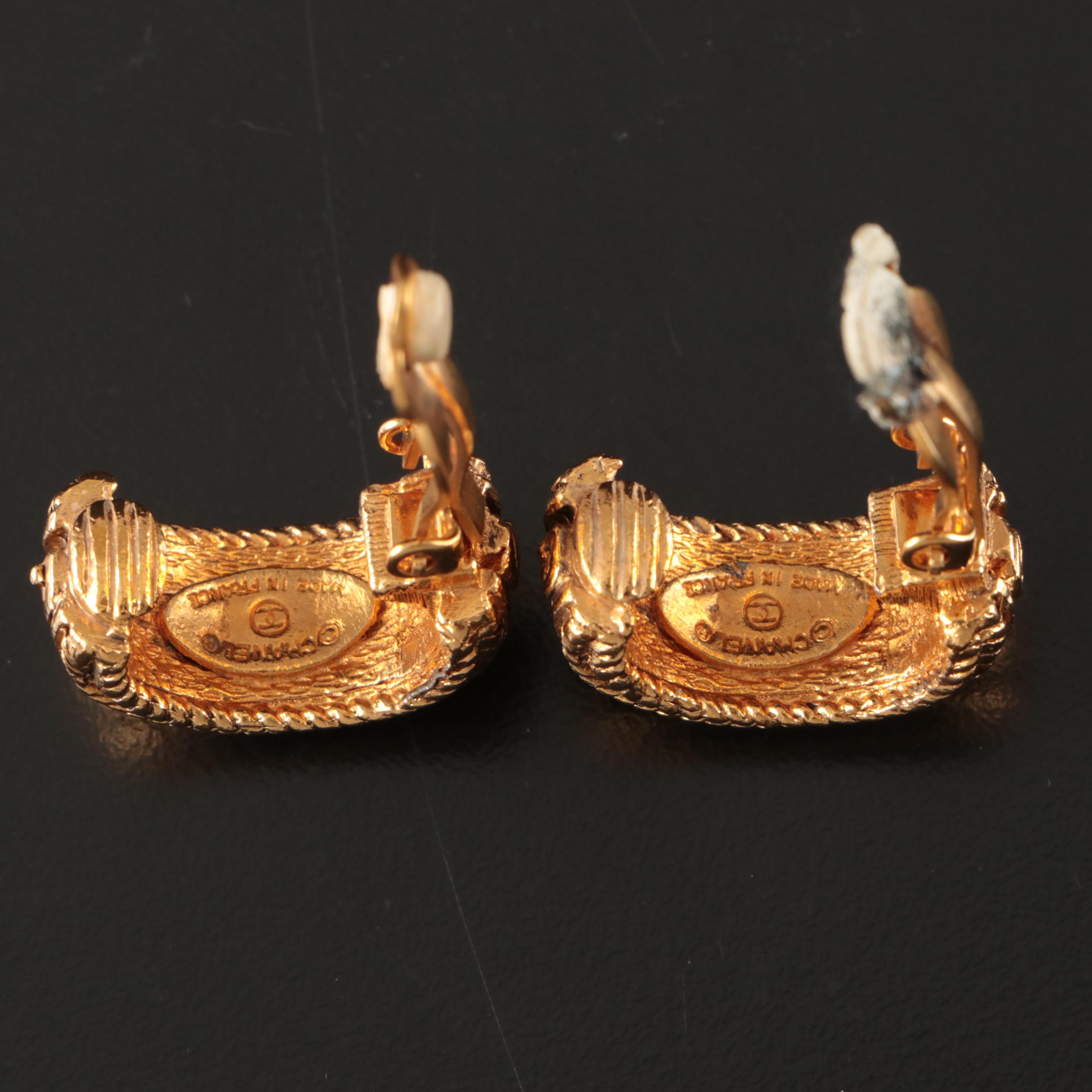 Chanel Demi-Hoop Clip Earrings