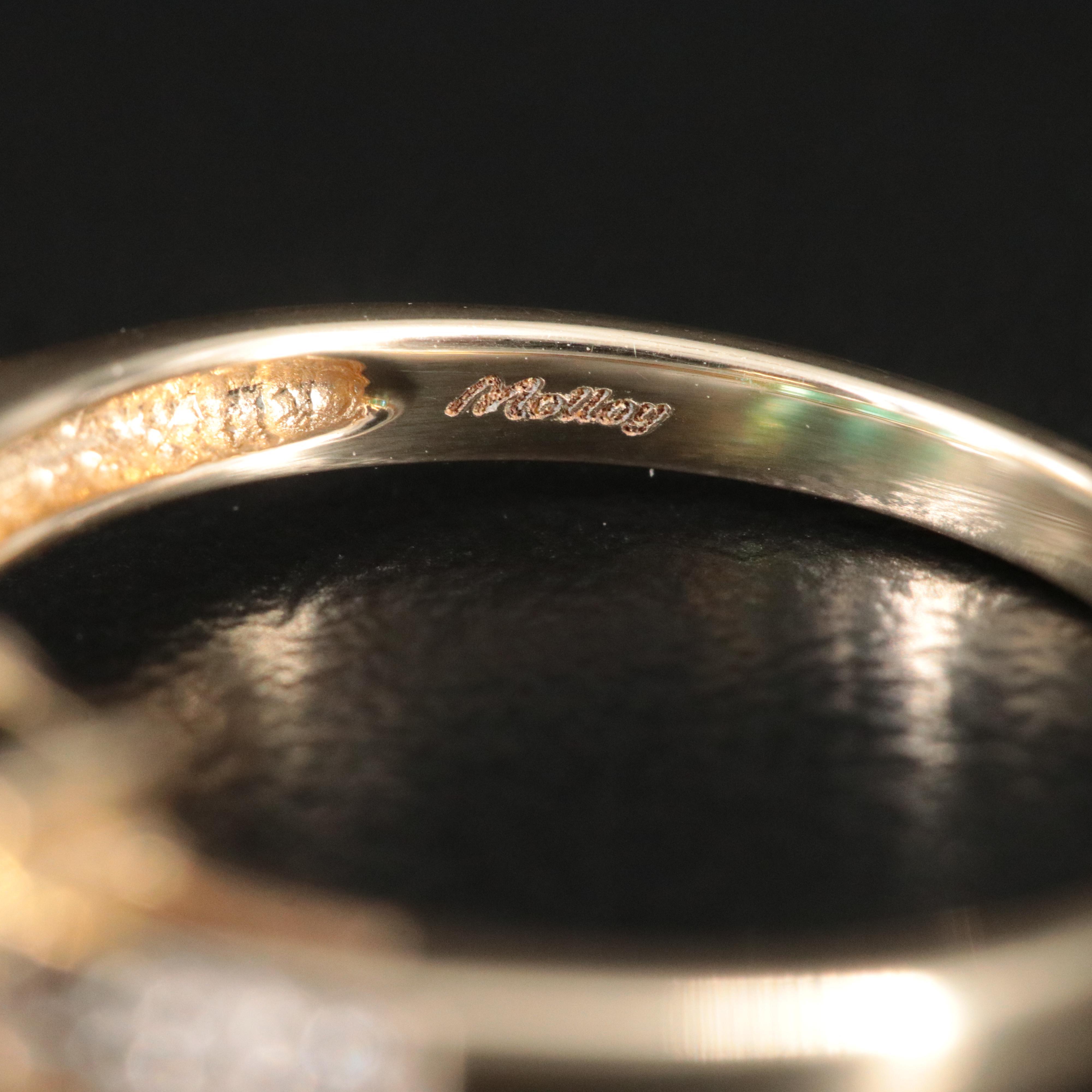 10K Emerald and Diamond Ring