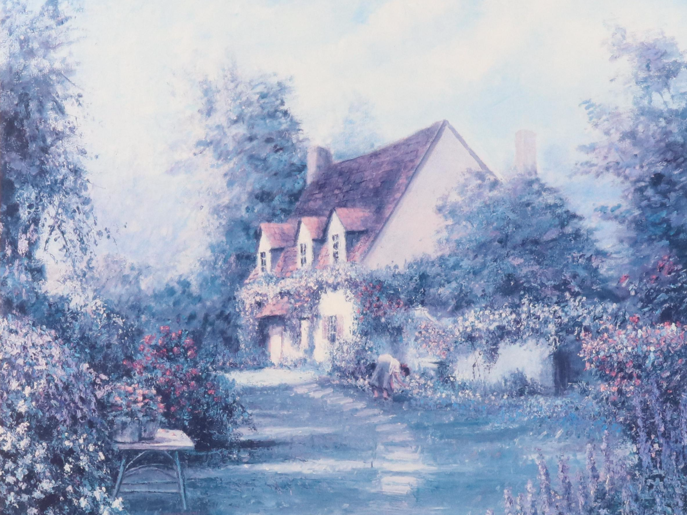 After Dwayne Warwick Offset Lithograph "Cottage Garden"