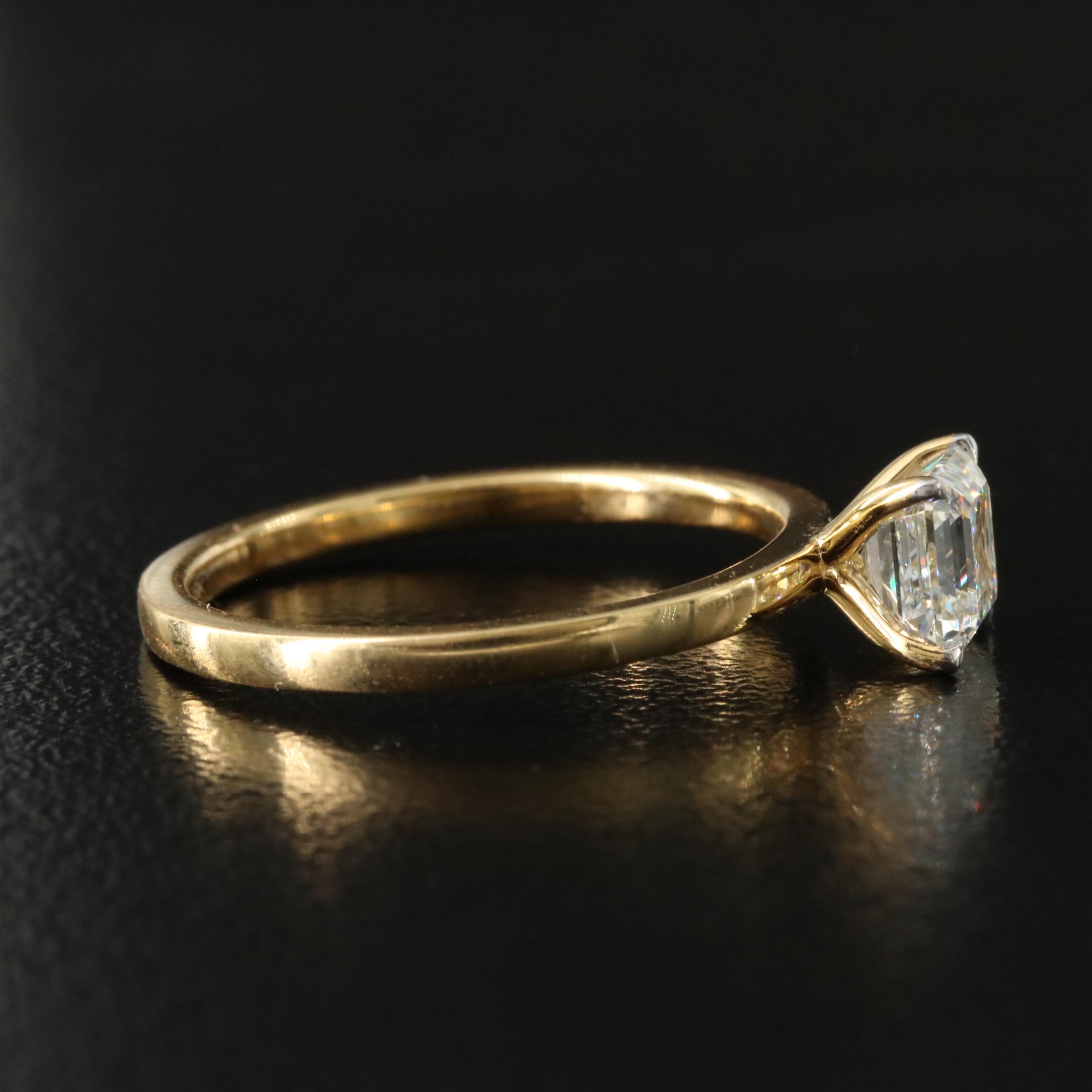 18K 0.90 CT Internally Flawless Diamond Ring with GIA Report