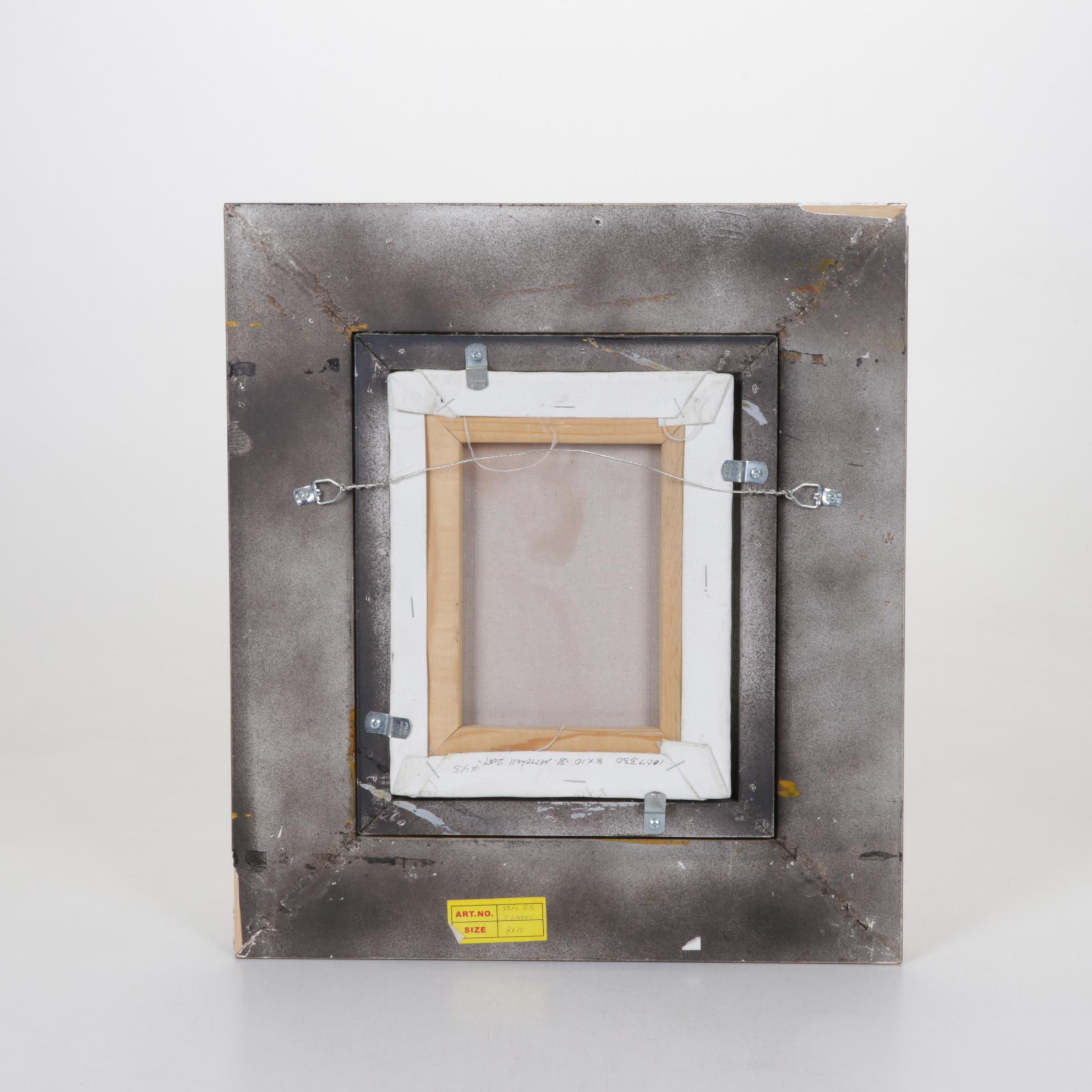 B. Mitchell Oil Painting of Rooster on Canvas