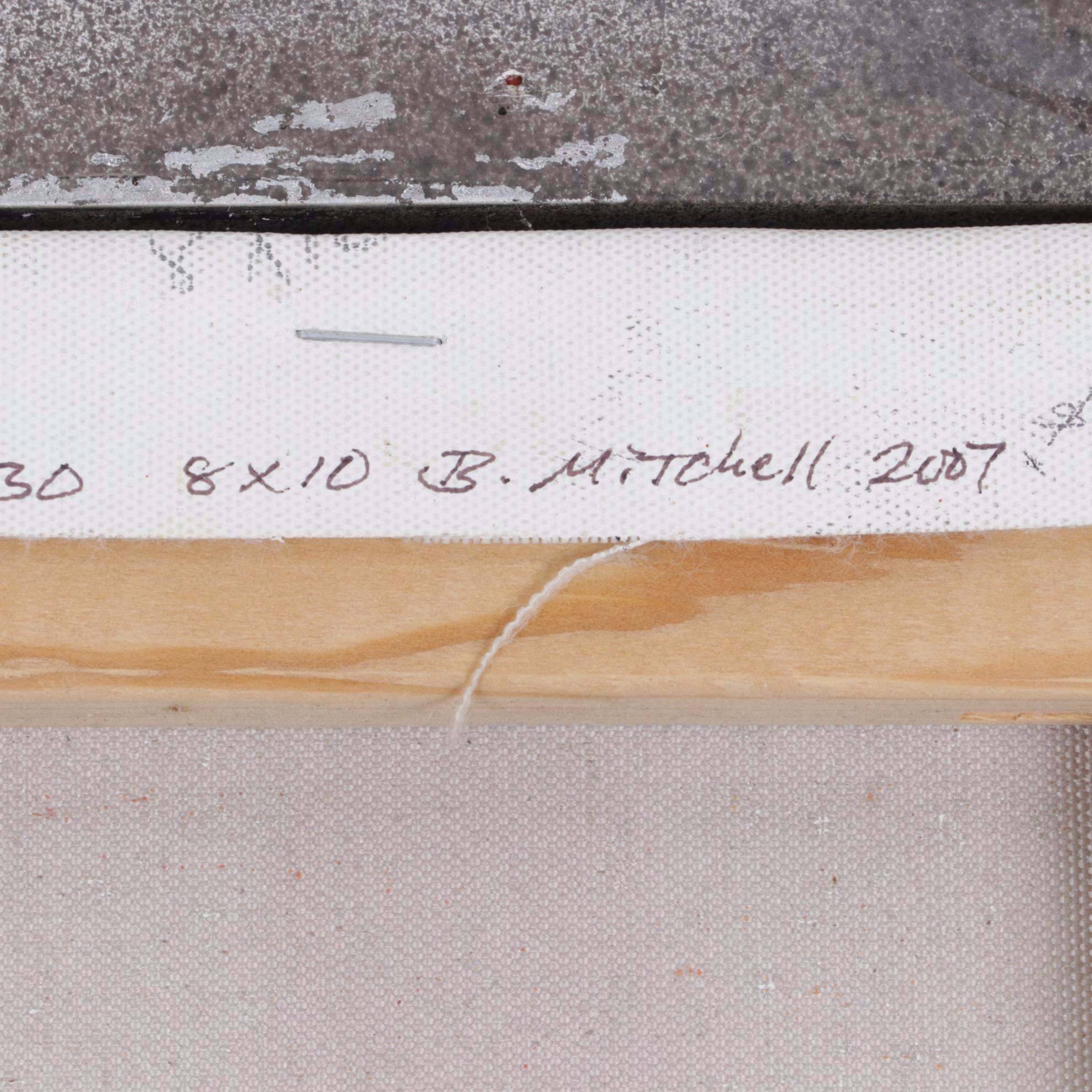 B. Mitchell Oil Painting of Rooster on Canvas