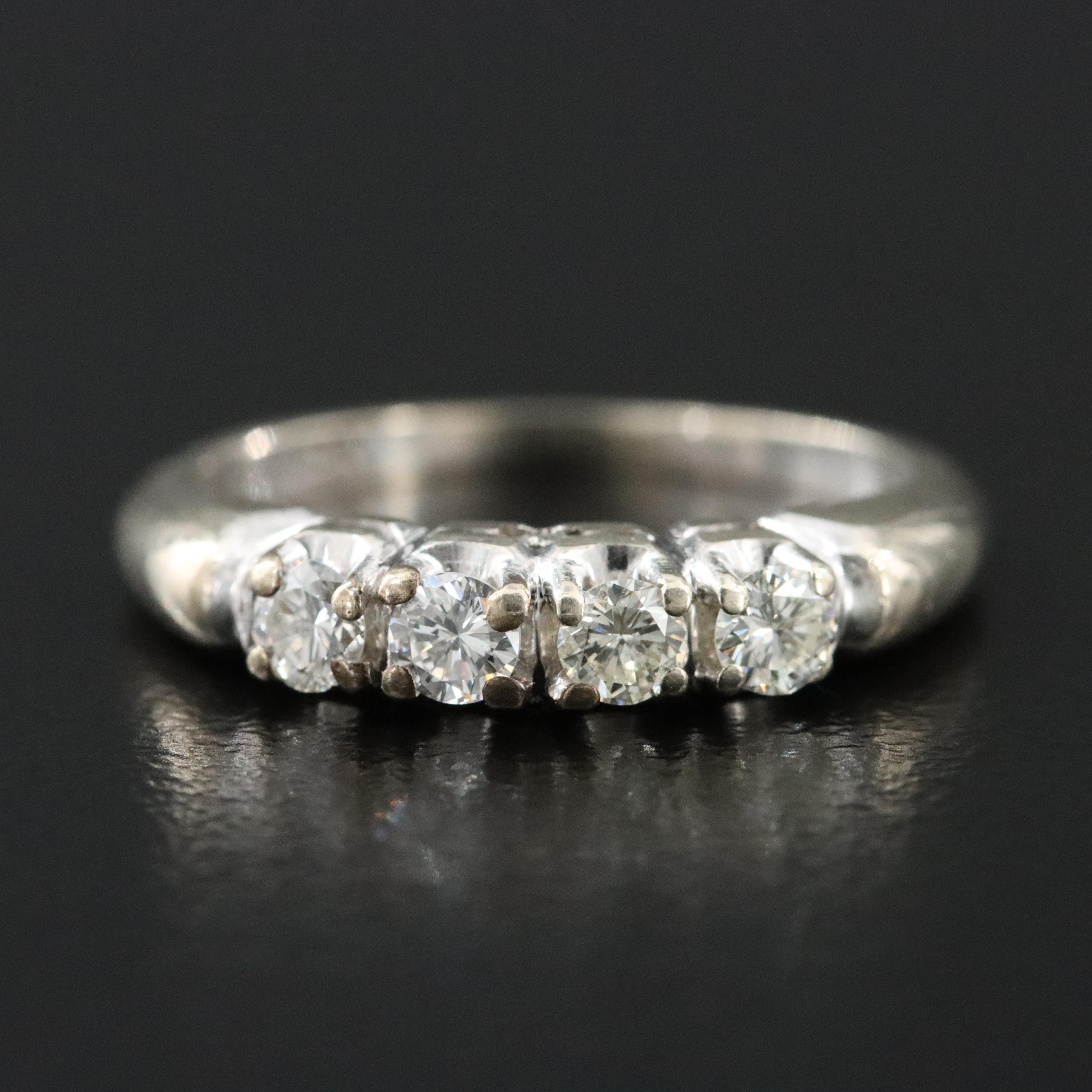 Vintage 14K 0.28 CTW Diamond Band