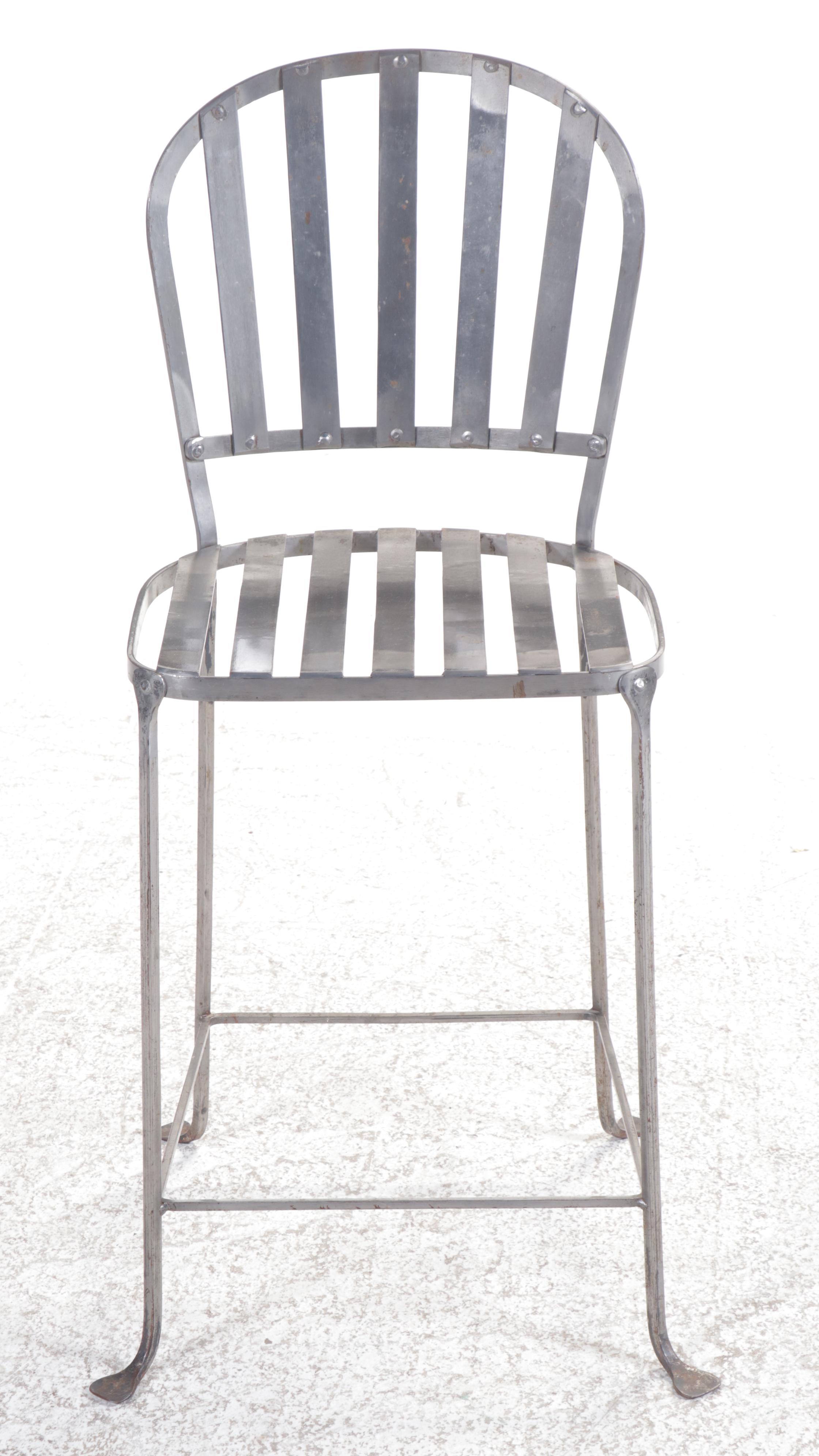 Set of Four Industrial Style Metal Barstools