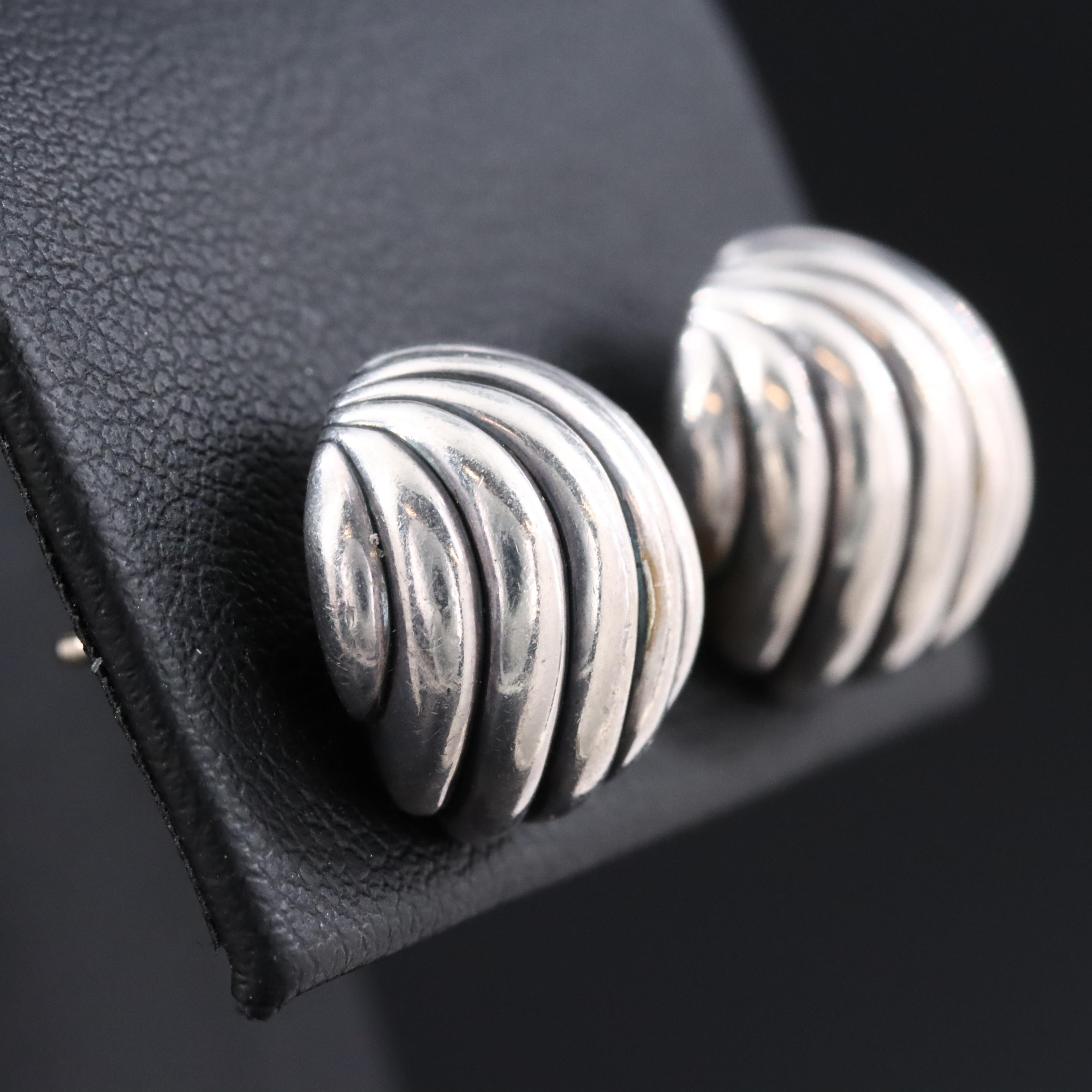 David Yurman Sterling Sculpted Cable Stud Earrings