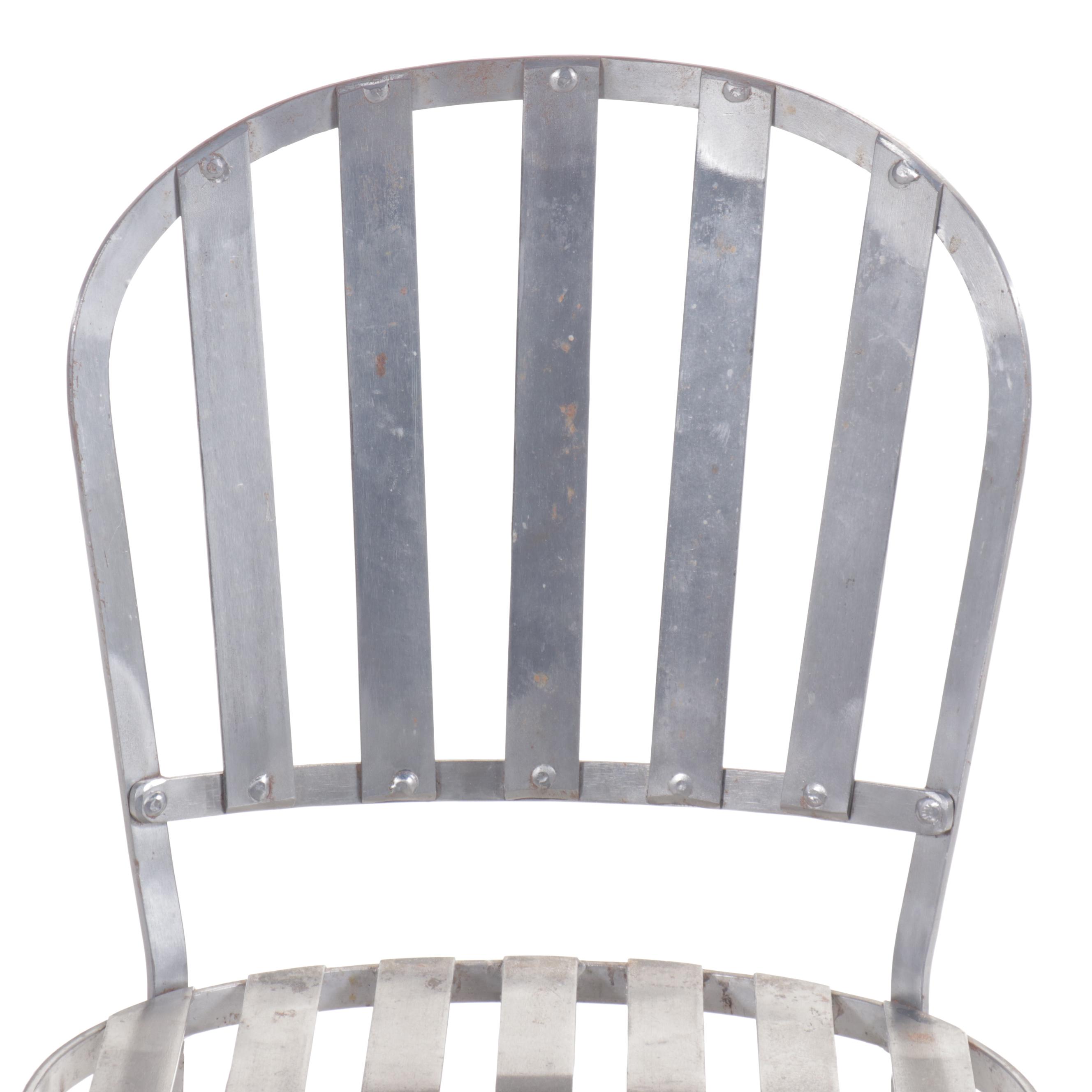 Set of Four Industrial Style Metal Barstools