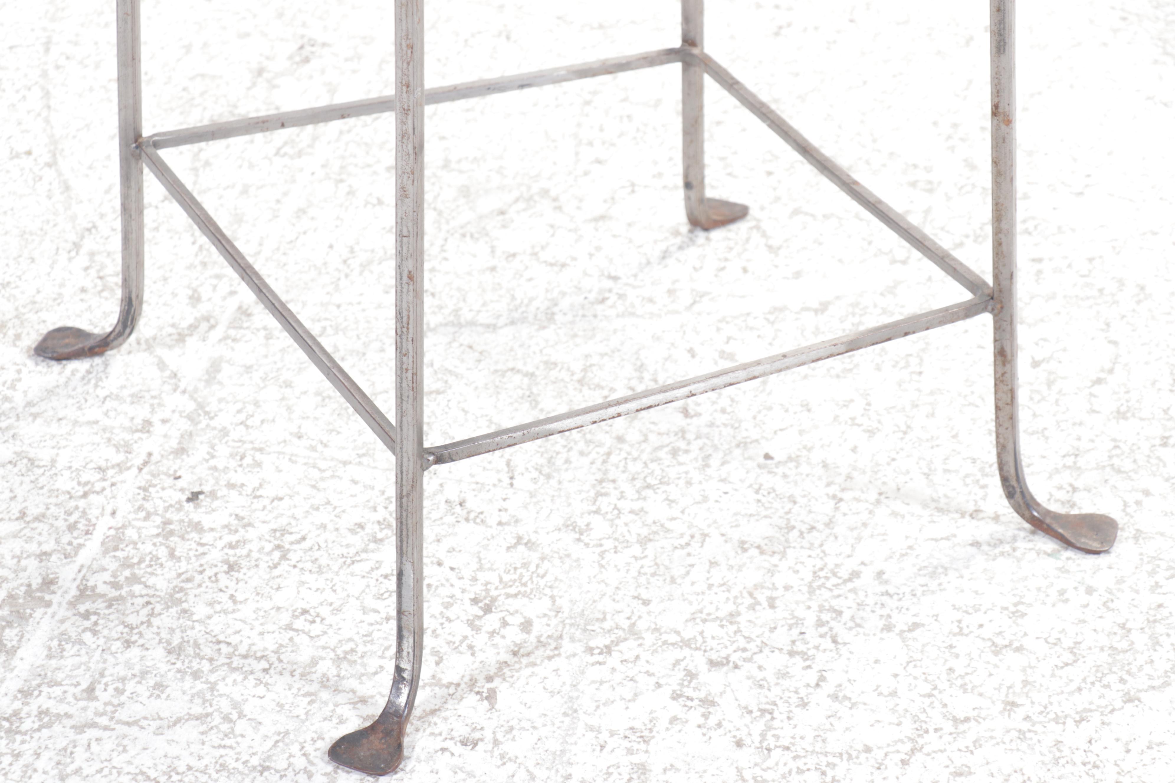 Set of Four Industrial Style Metal Barstools