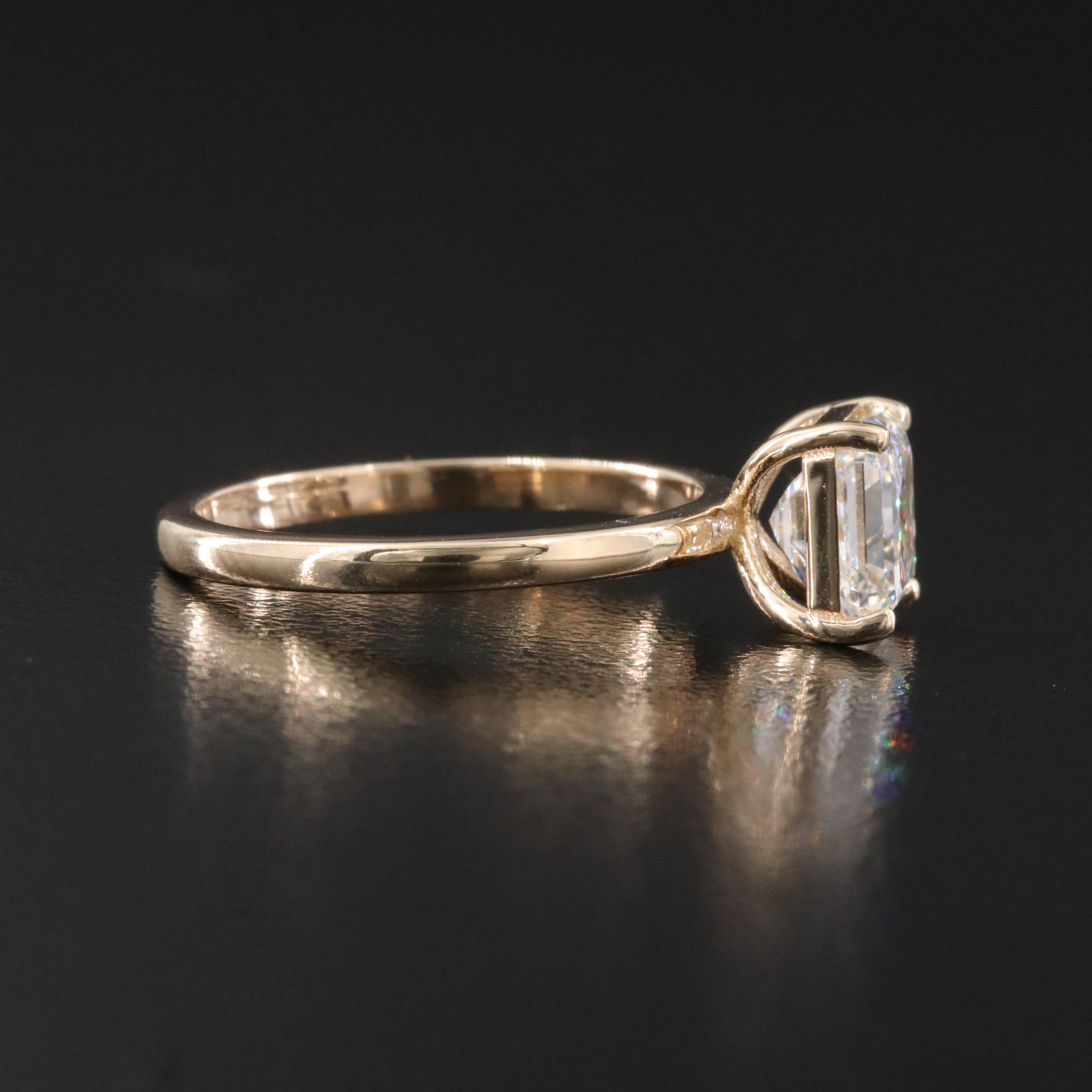 14K 2.01 CT Lab Grown Diamond Solitaire Ring with IGI Report