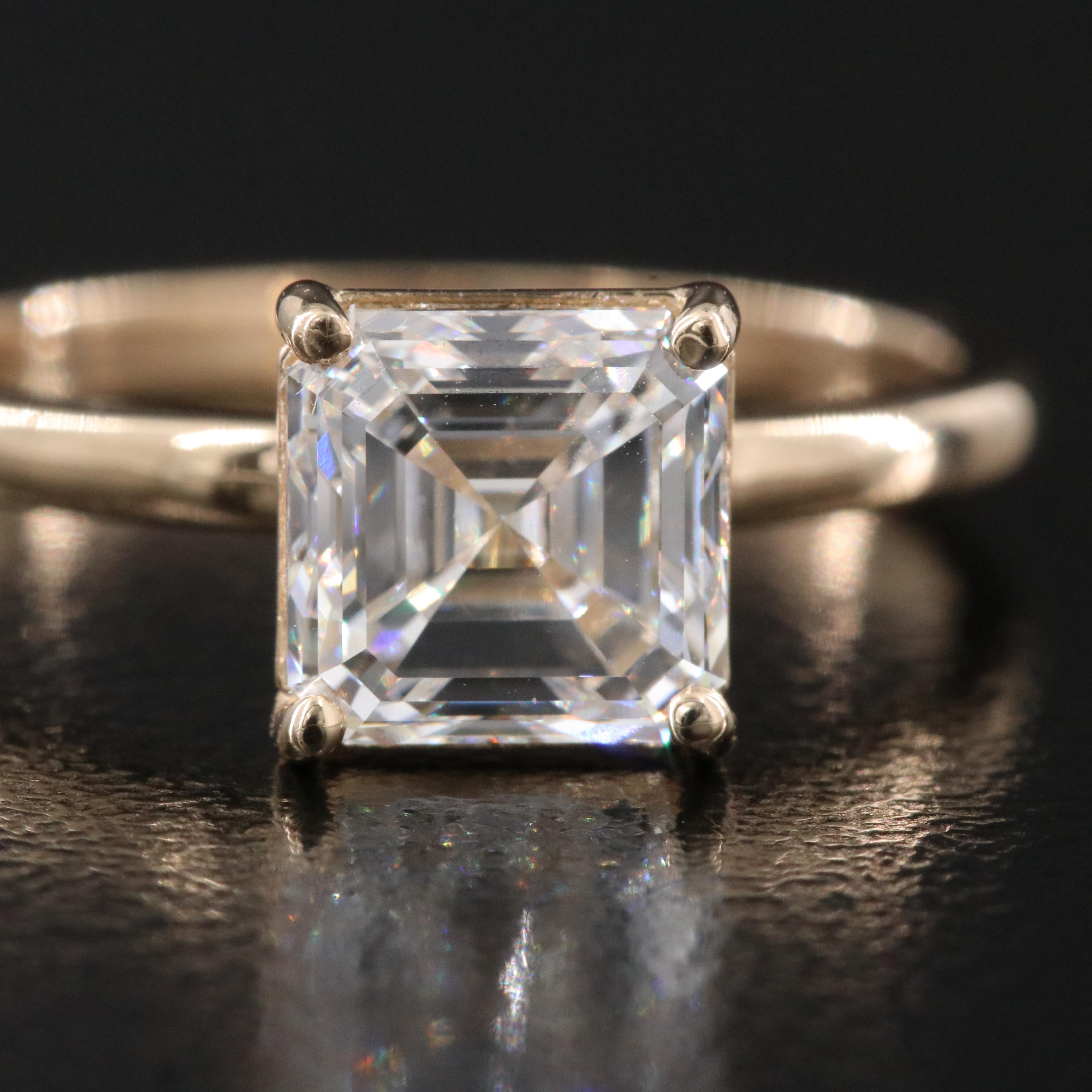 14K 2.01 CT Lab Grown Diamond Solitaire Ring with IGI Report