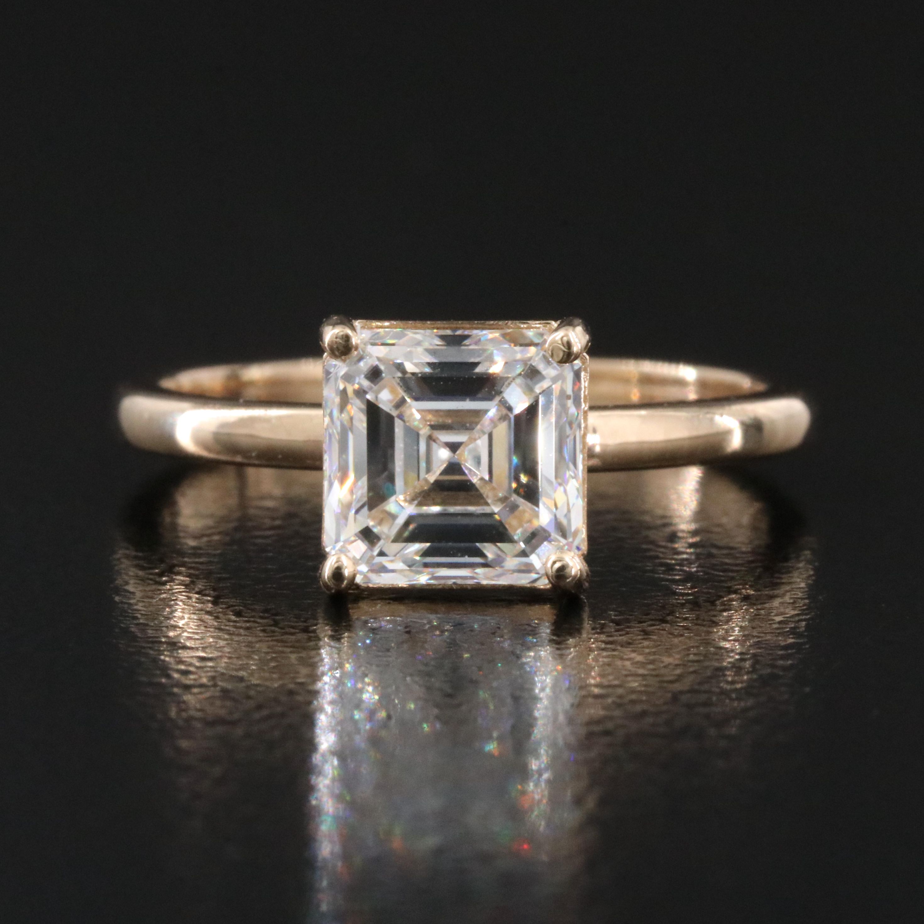 14K 2.01 CT Lab Grown Diamond Solitaire Ring with IGI Report