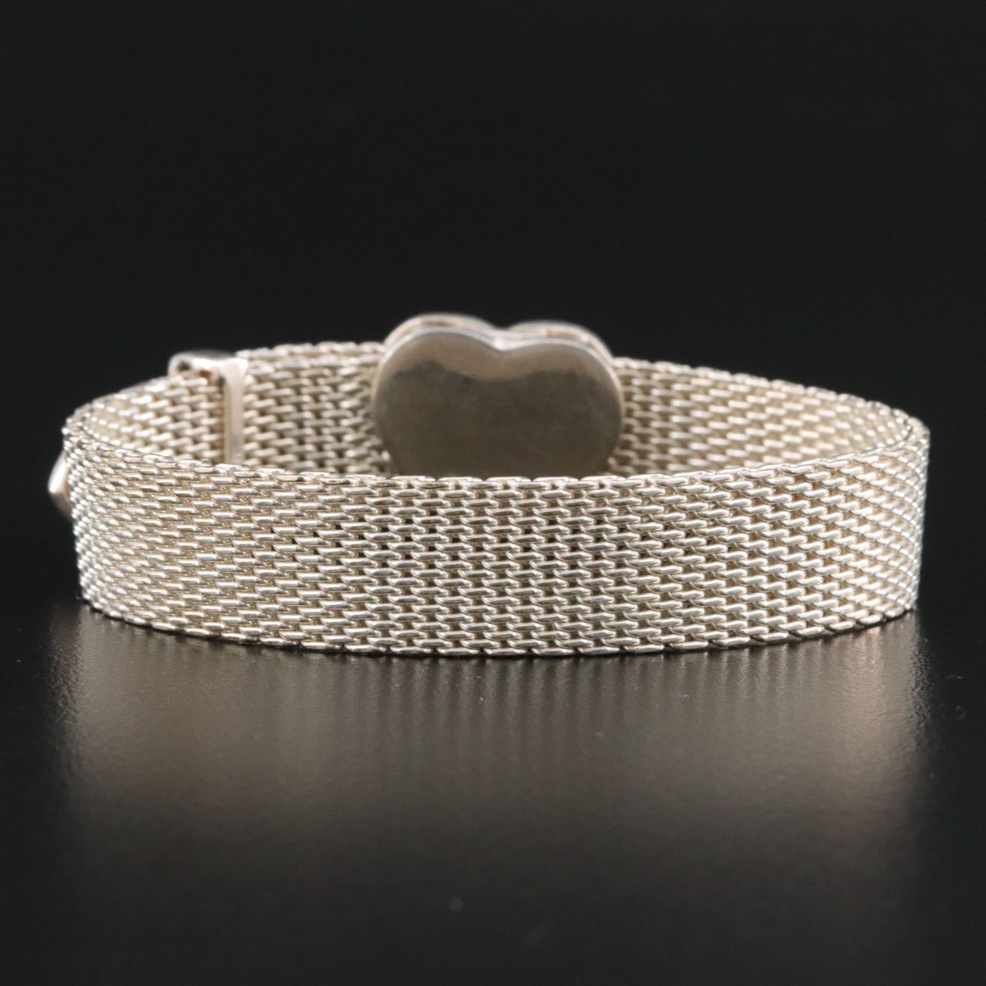 Tiffany & Co. Somerset Sterling Heart Buckle Bracelet