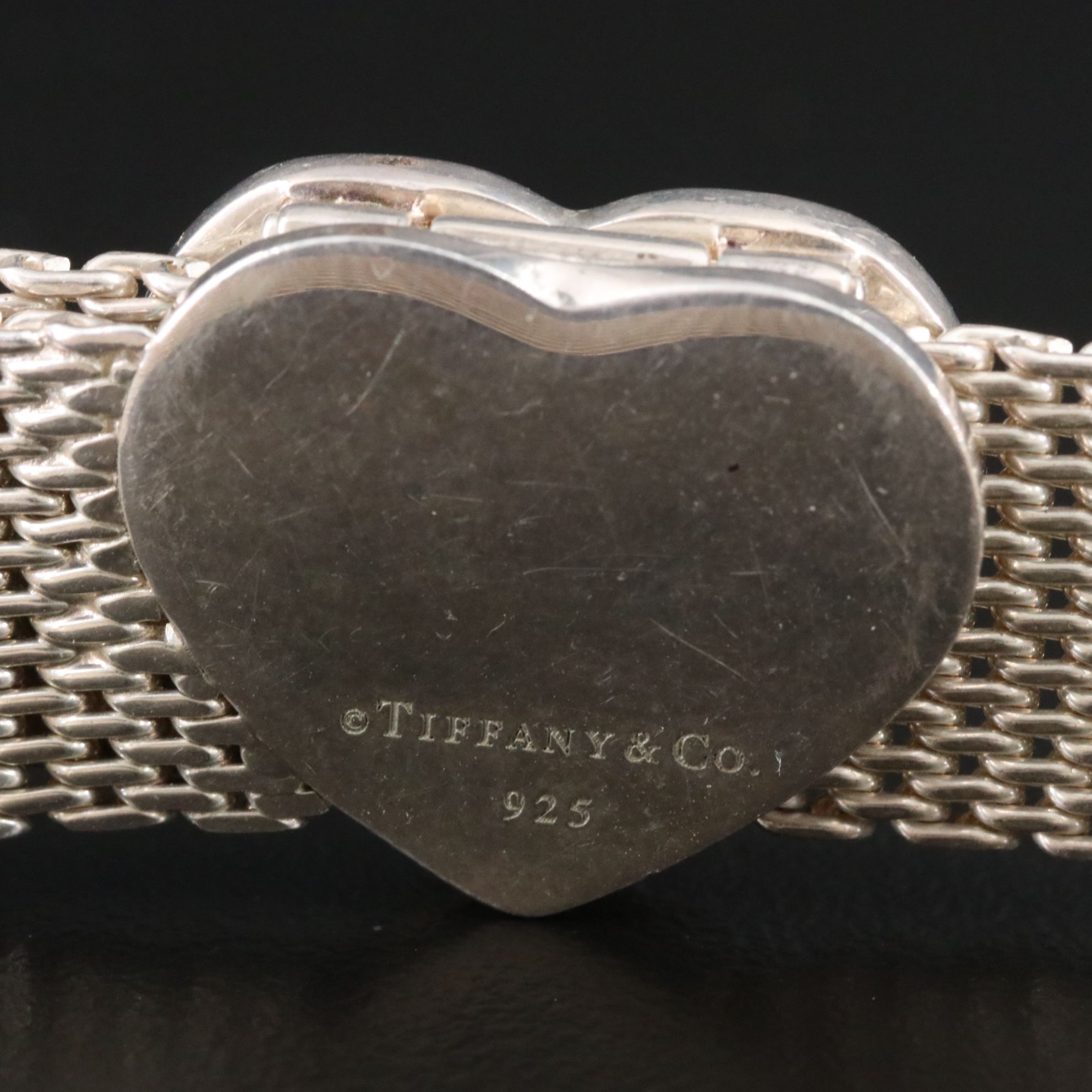 Tiffany & Co. Somerset Sterling Heart Buckle Bracelet