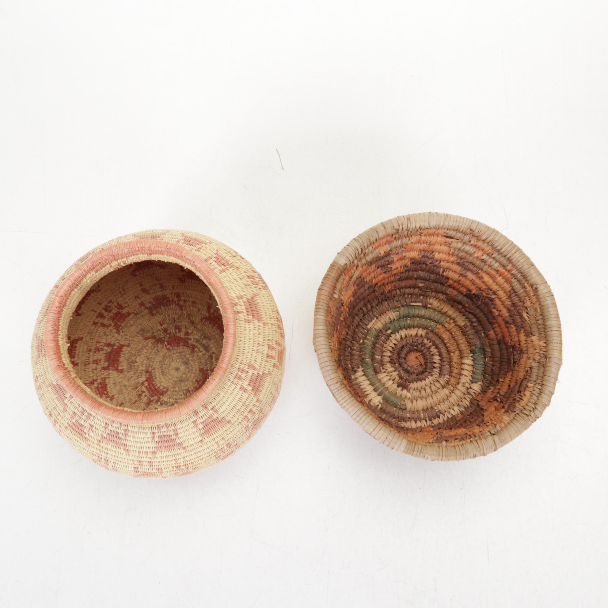 Eight African Woven Grass Baskets, Late 20th to  21st Century