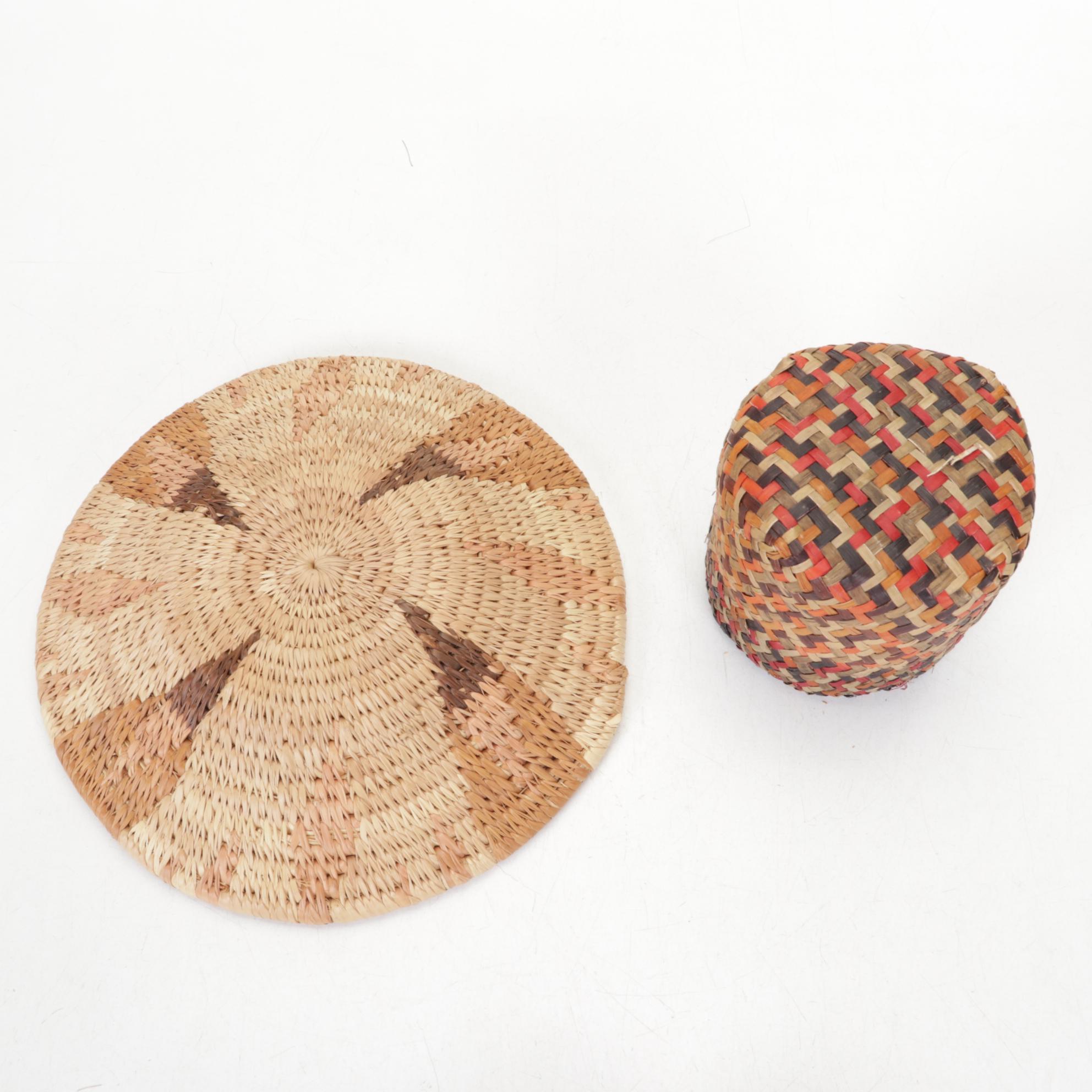 Eight African Woven Grass Baskets, Late 20th to  21st Century