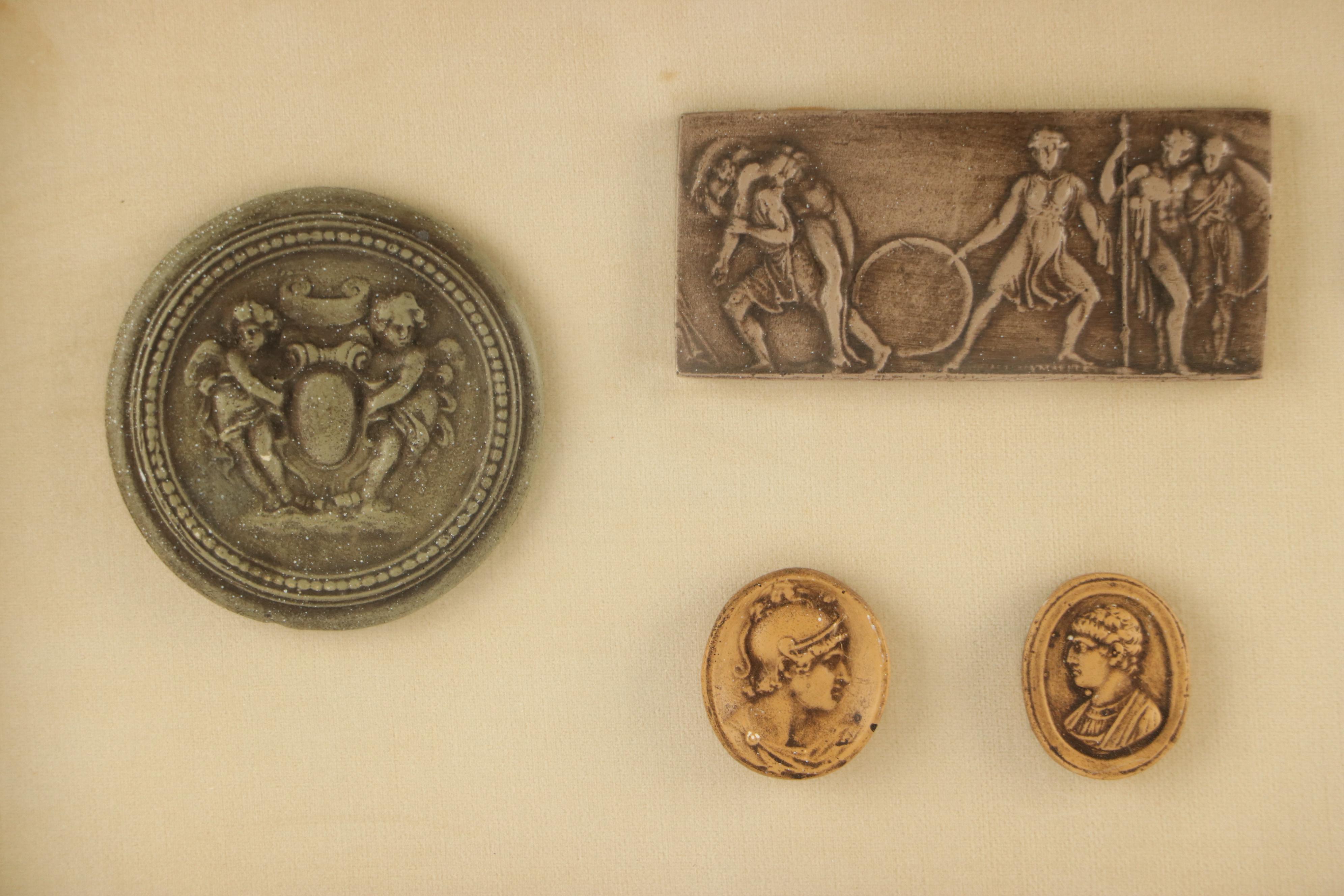 Grand Tour Style Framed Intaglios and Friezes