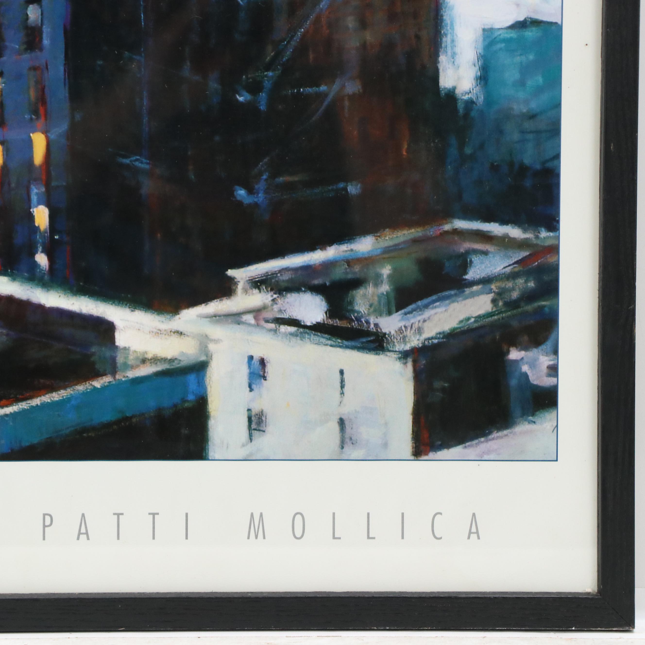 Offset Lithograph Poster After Patti Mollica "Urban Rooftops"
