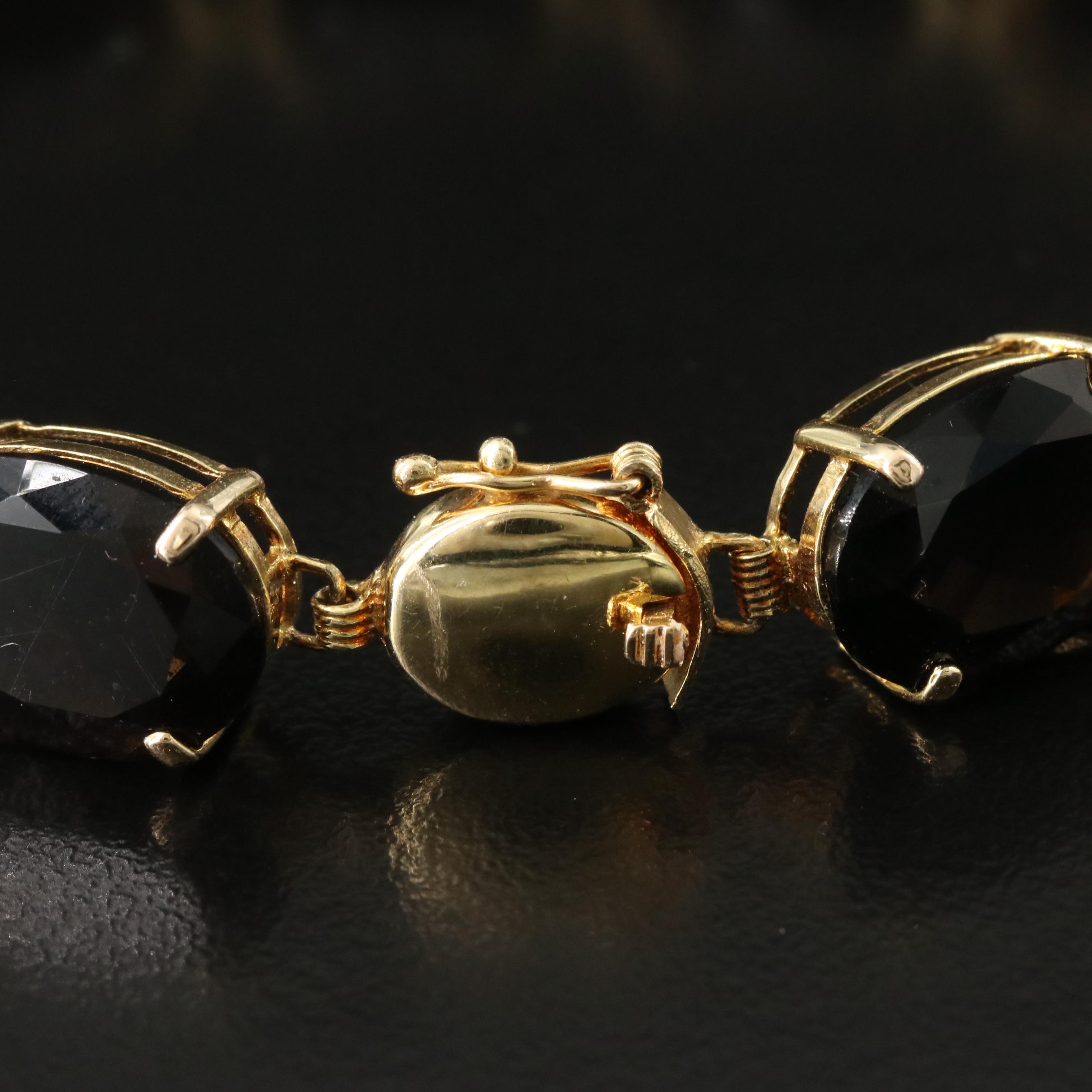 14K Smoky Quartz Bracelet