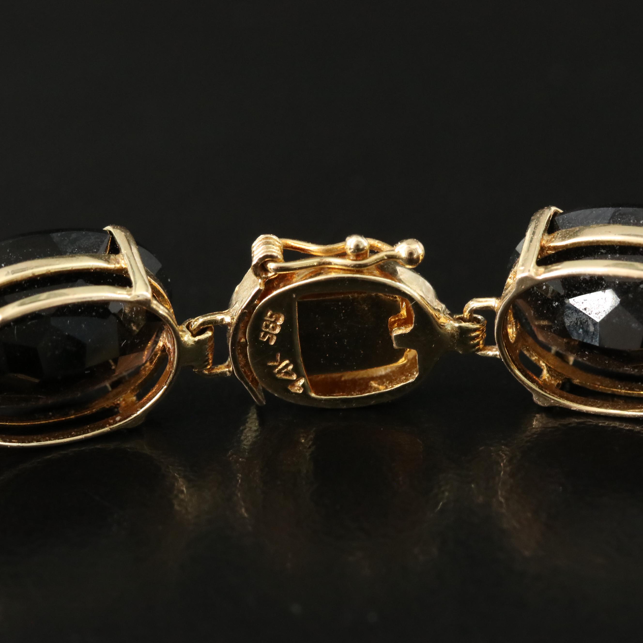 14K Smoky Quartz Bracelet