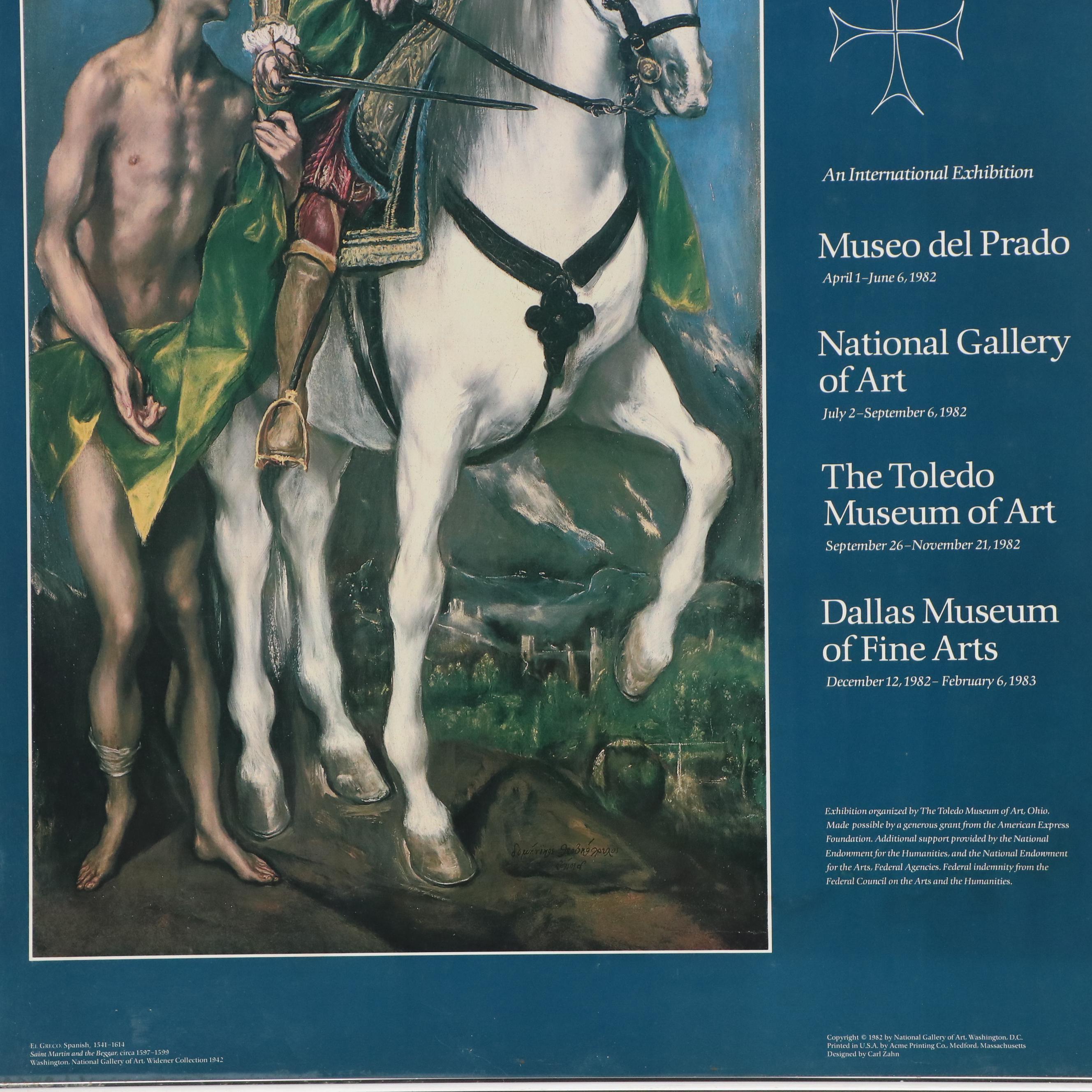 El Greco of Toledo International Exhibition Poster, 1982