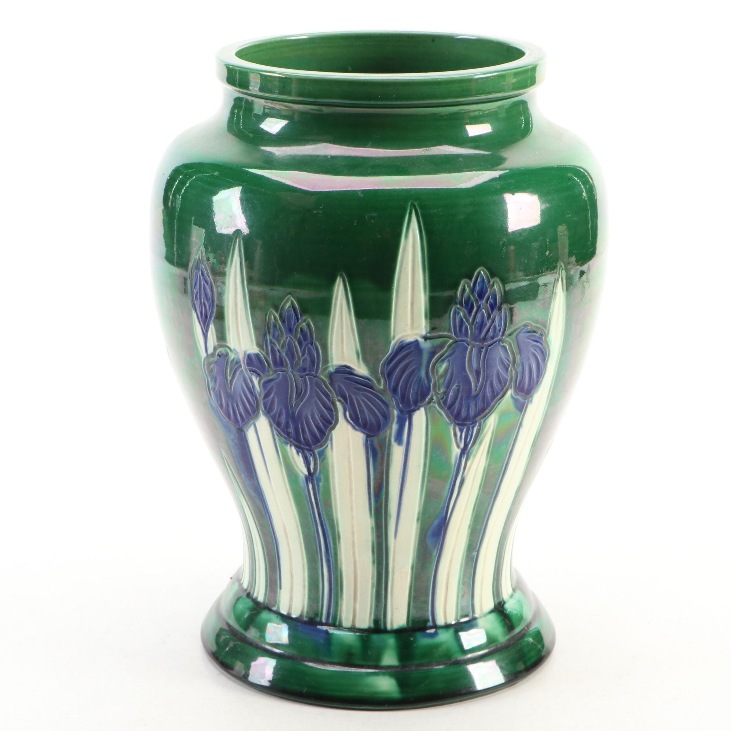 Japanese Awaji Style Ceramic Vase, Early to Mid-20th Century