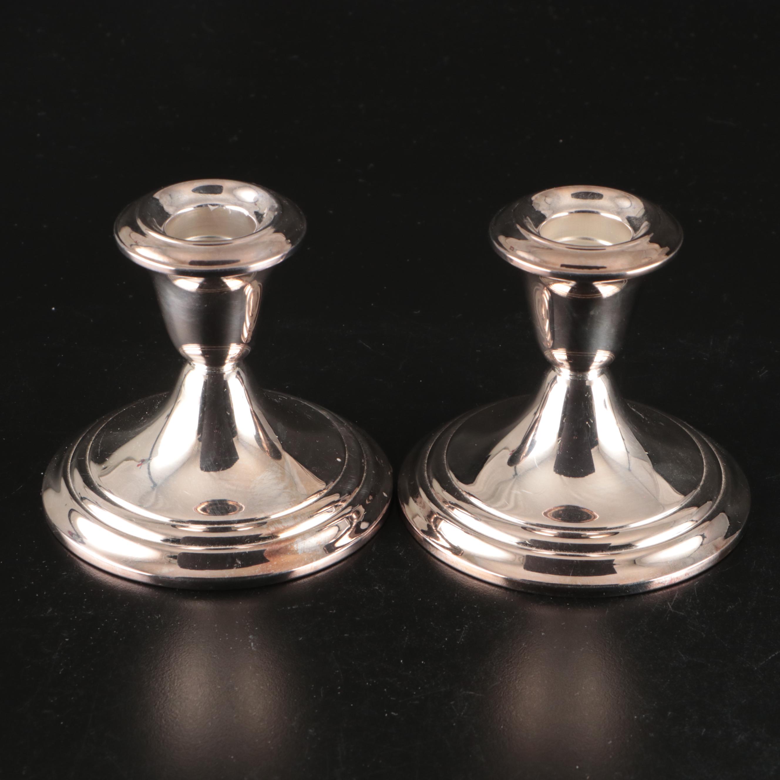 Gorham Silver Plate Candlesticks and Other Serving Pieces