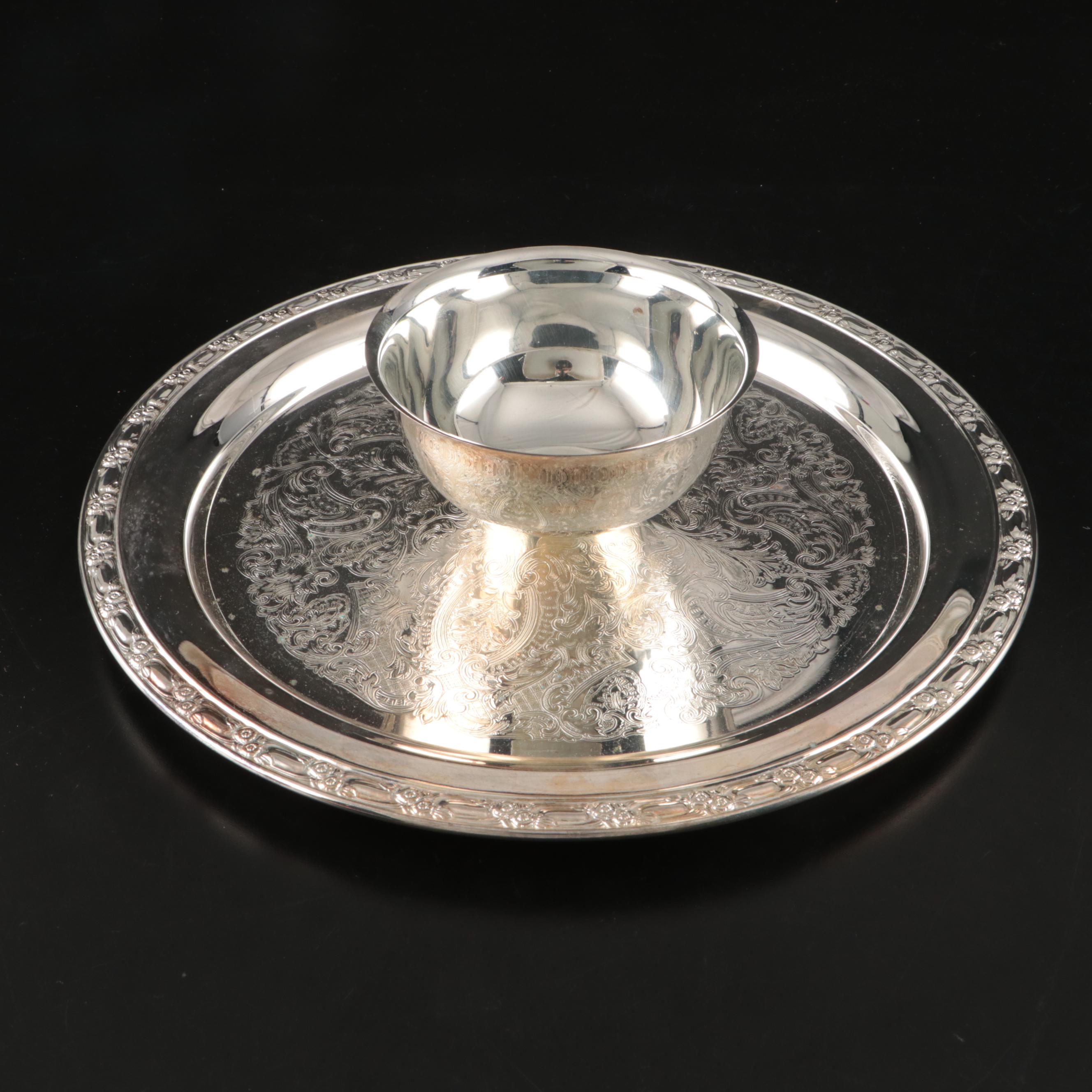 Gorham Silver Plate Candlesticks and Other Serving Pieces