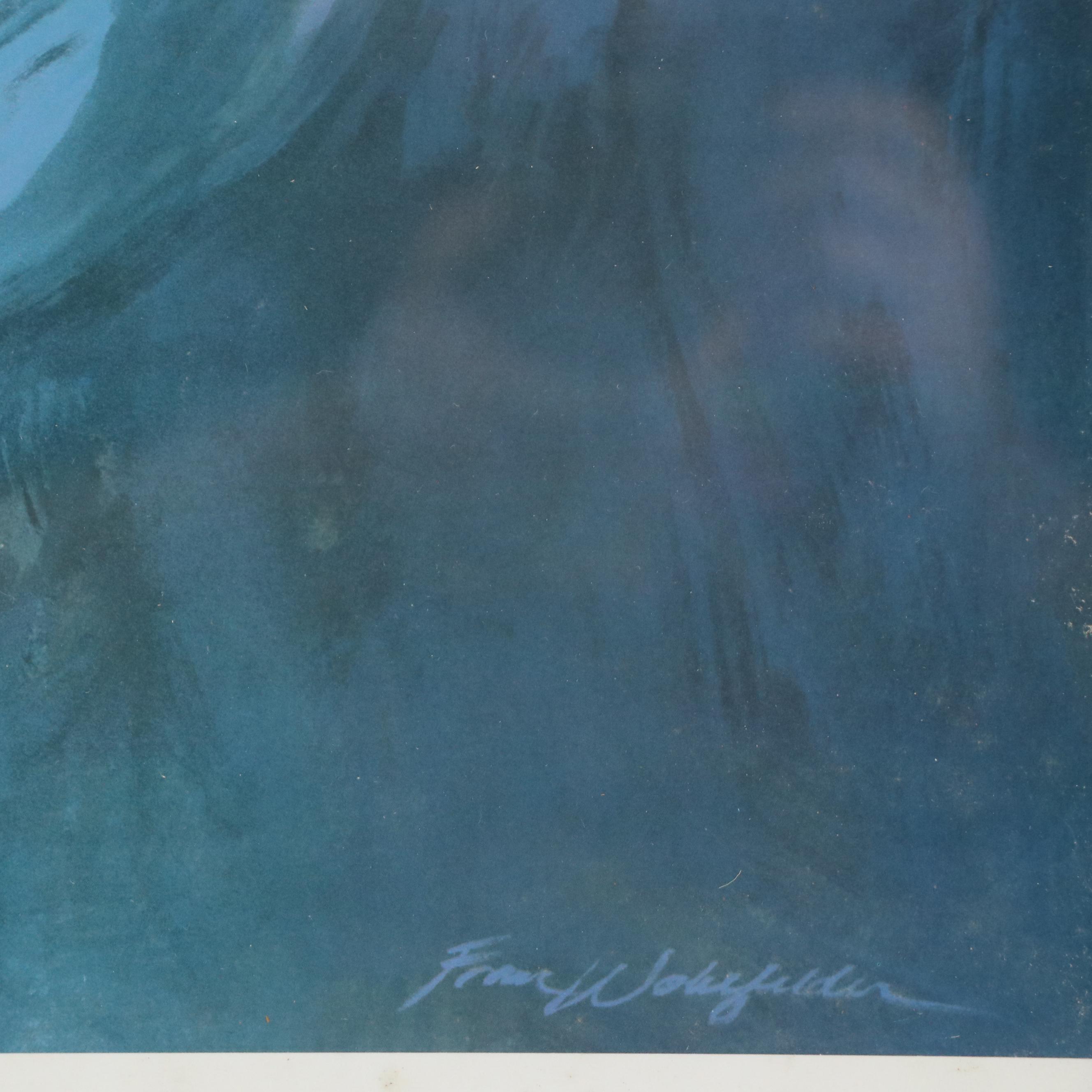 Offset Lithograph Poster After Fran Wohlfelder Coastal Landscape, 1990