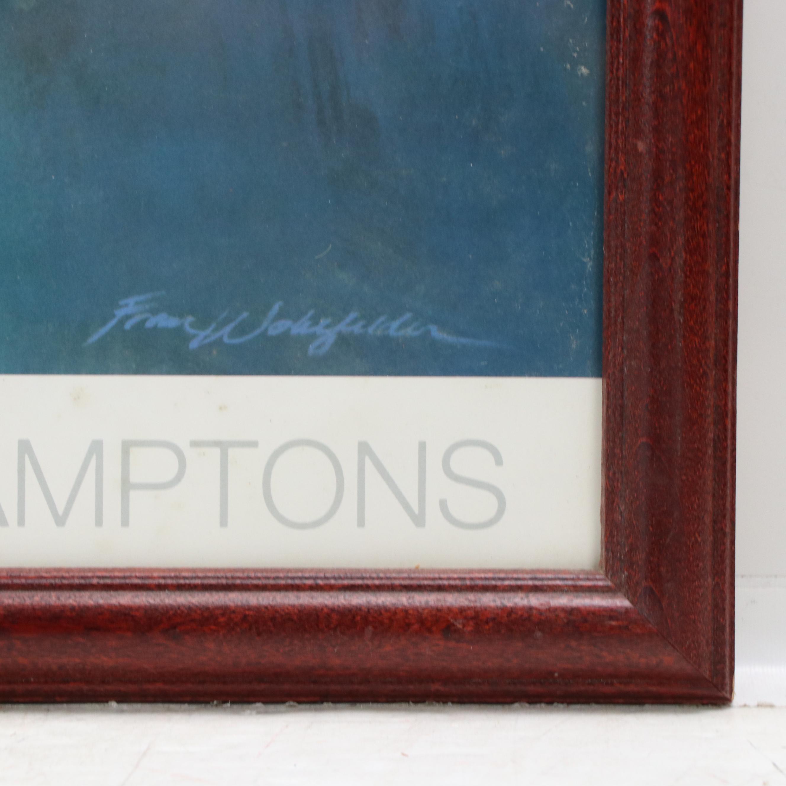 Offset Lithograph Poster After Fran Wohlfelder Coastal Landscape, 1990