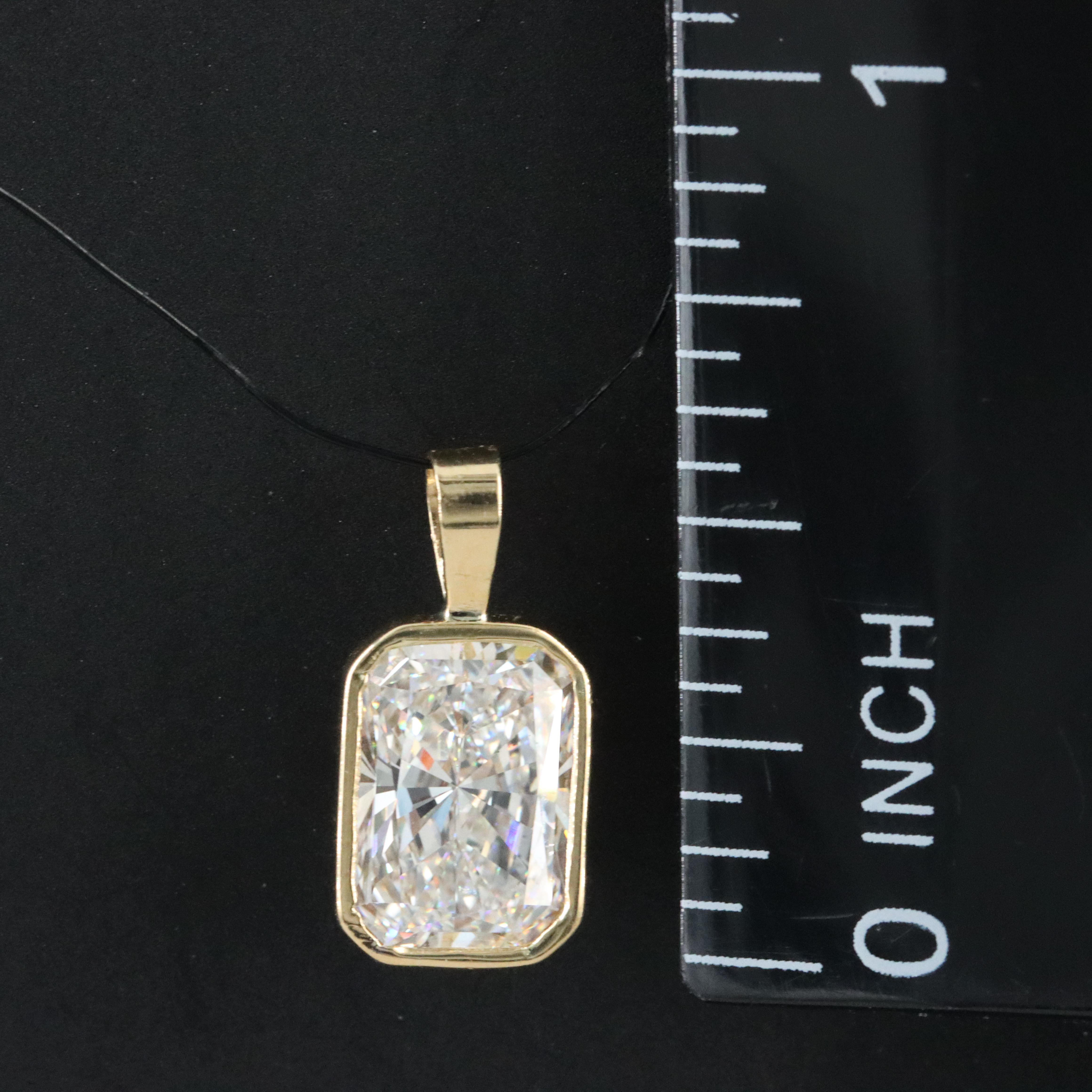 18K 2.03 CT Lab Grown Diamond Pendant with IGI Report