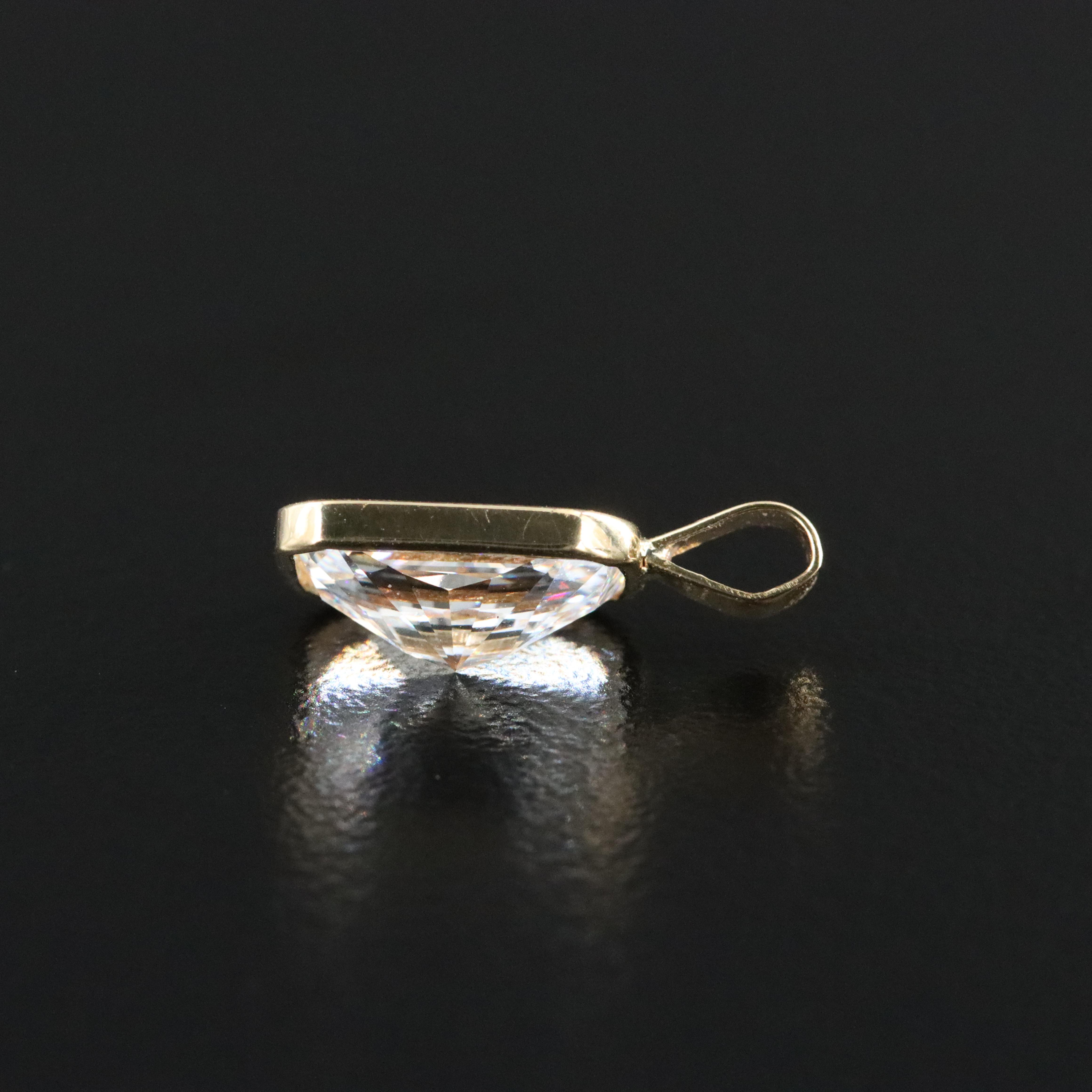 18K 2.03 CT Lab Grown Diamond Pendant with IGI Report