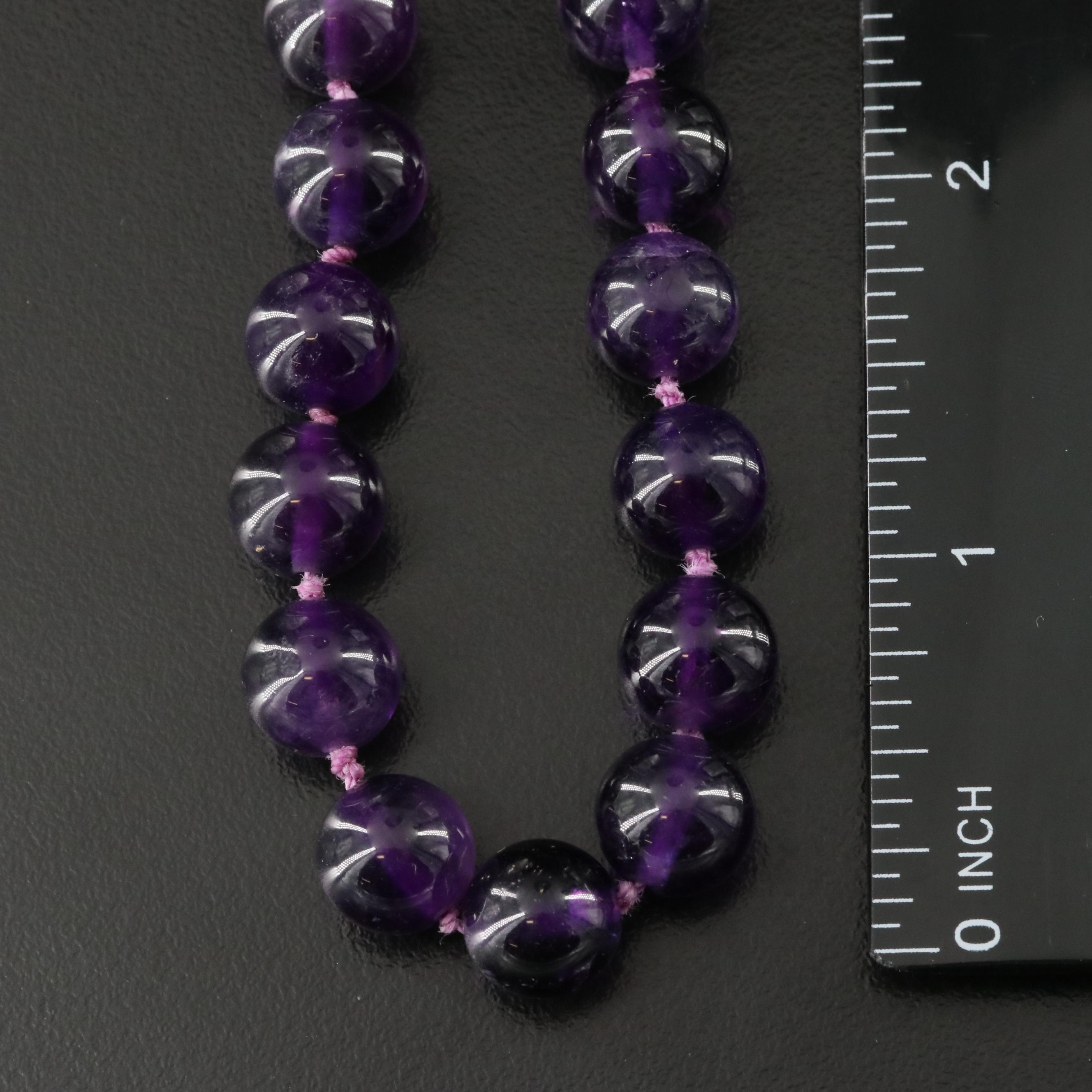 Amethyst Necklace with 14K Clasp and Earrings