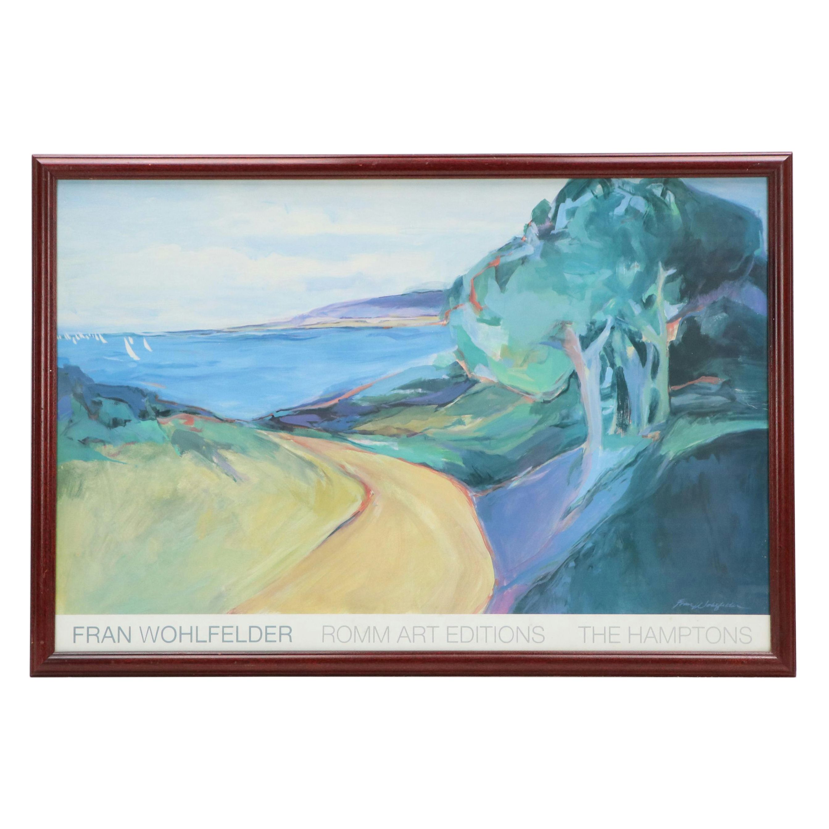 Offset Lithograph Poster After Fran Wohlfelder Coastal Landscape, 1990