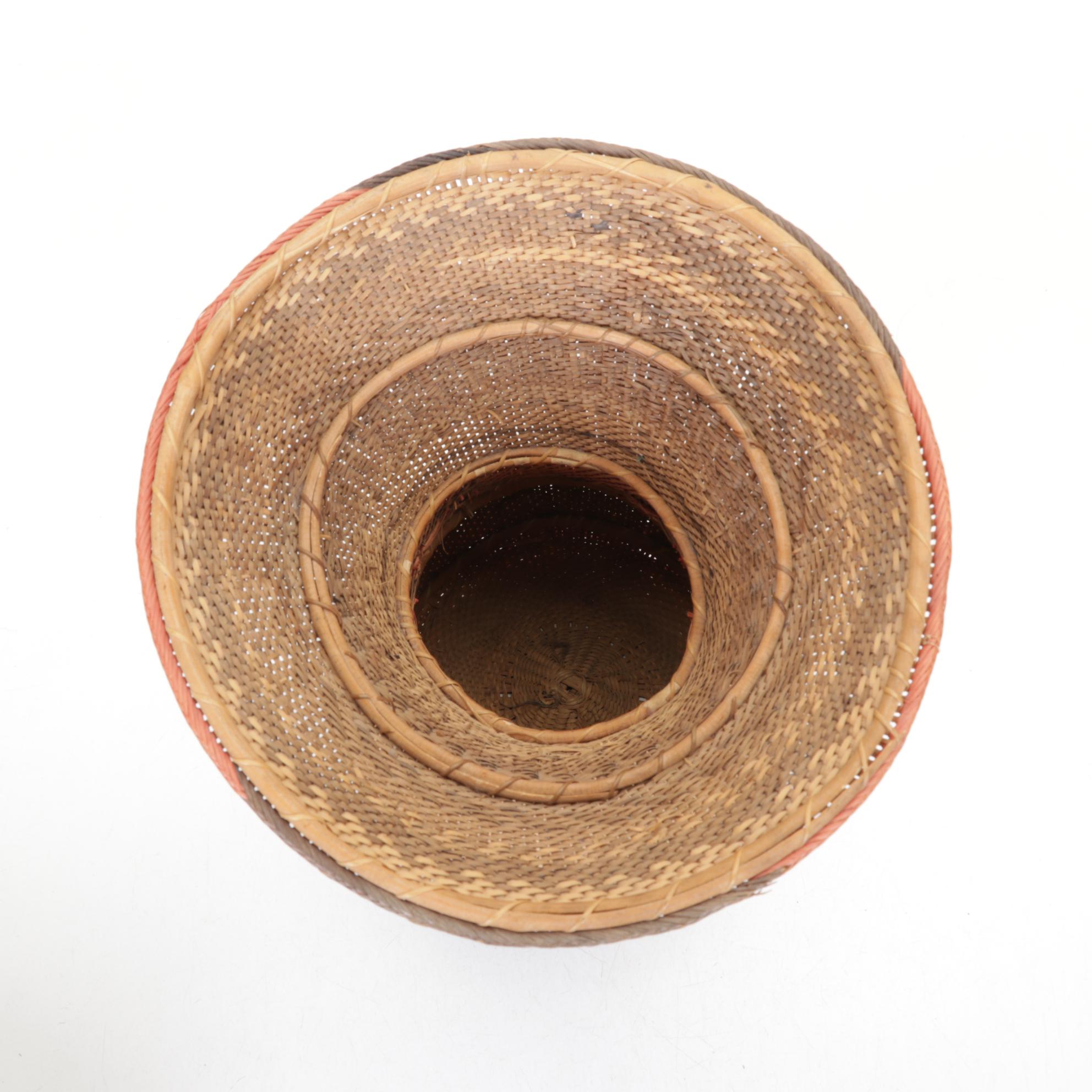 Yekuana Basket with Ethiopian Tray and Coiled Bowl, and Ladle