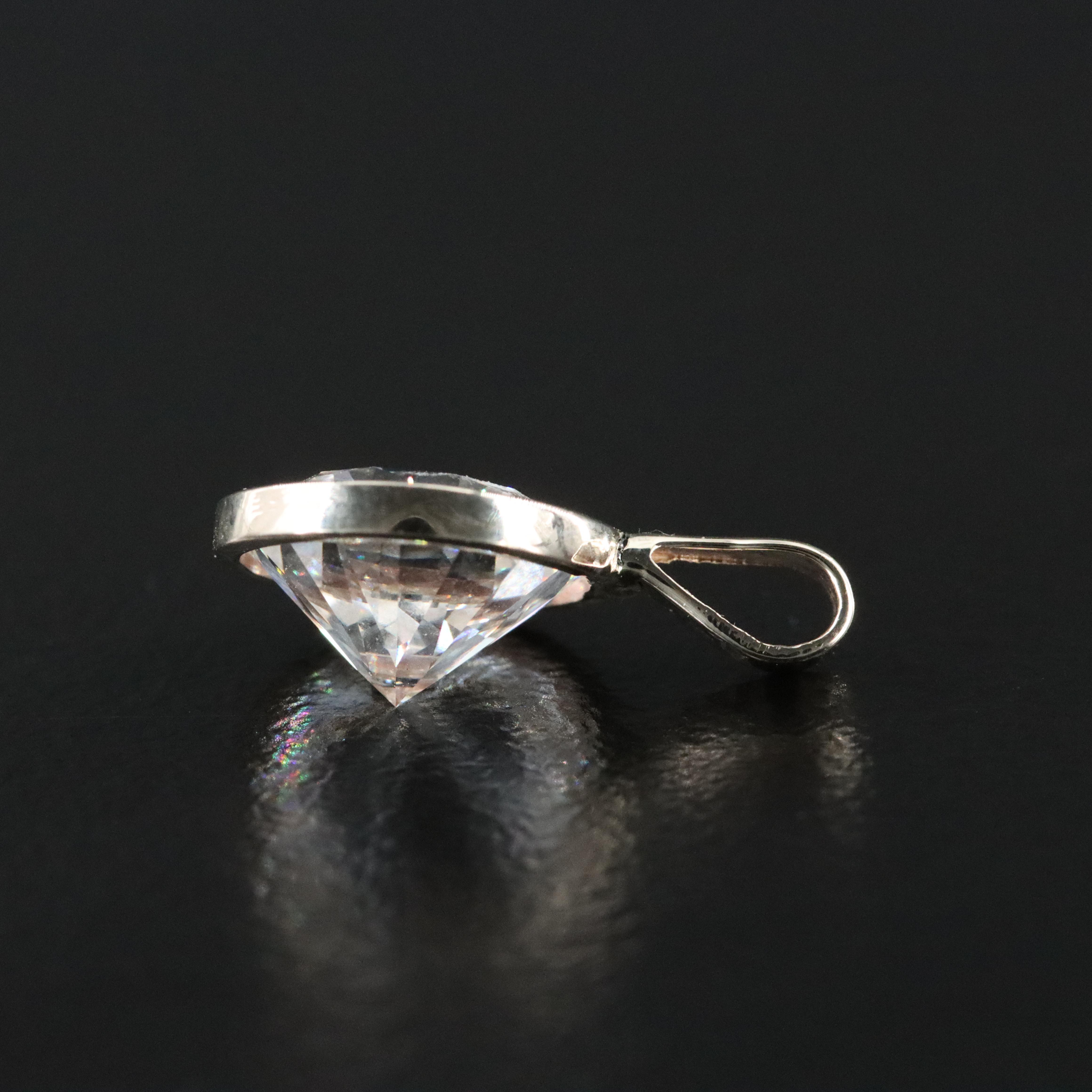 14K 2.06 CT Lab Grown Diamond Pendant with IGI Report